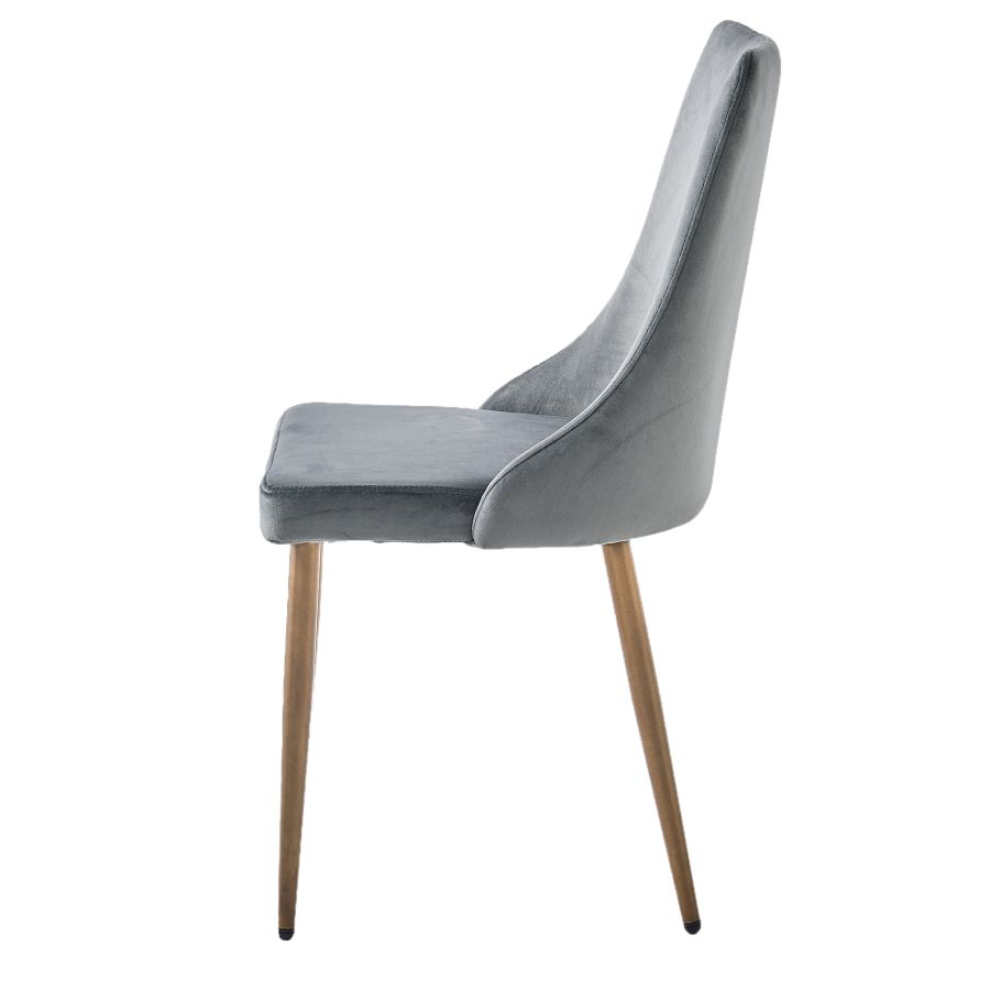 Velvet Upholstered Dining Chair - Carmilla Style Modern Accent Chair for Living Room, Bedroom & Dining Area - Comfortable & Elegant Seating for Home Decor