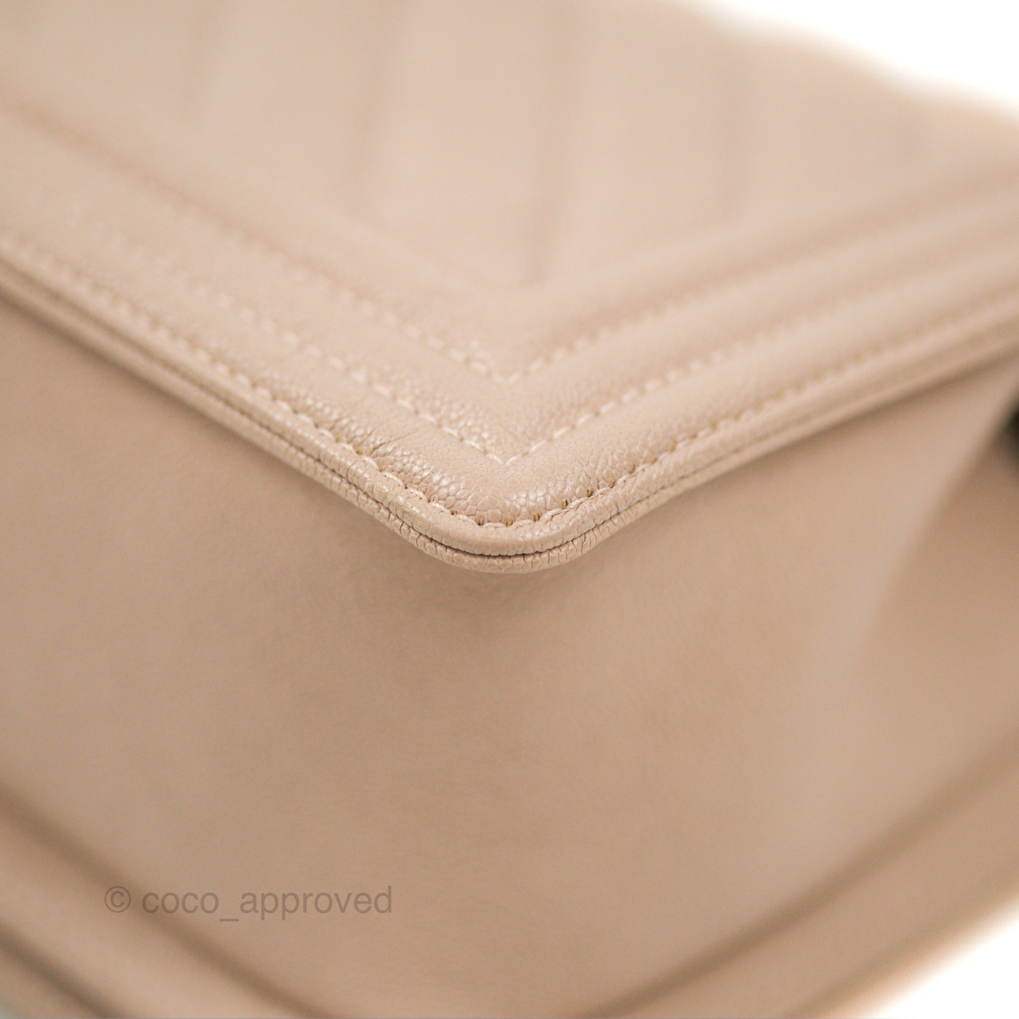Chanel Chevron Medium Boy Bag in Nude Pink Caviar Leather with Gold Hardware - Perfect for Date Night & Special Occasions