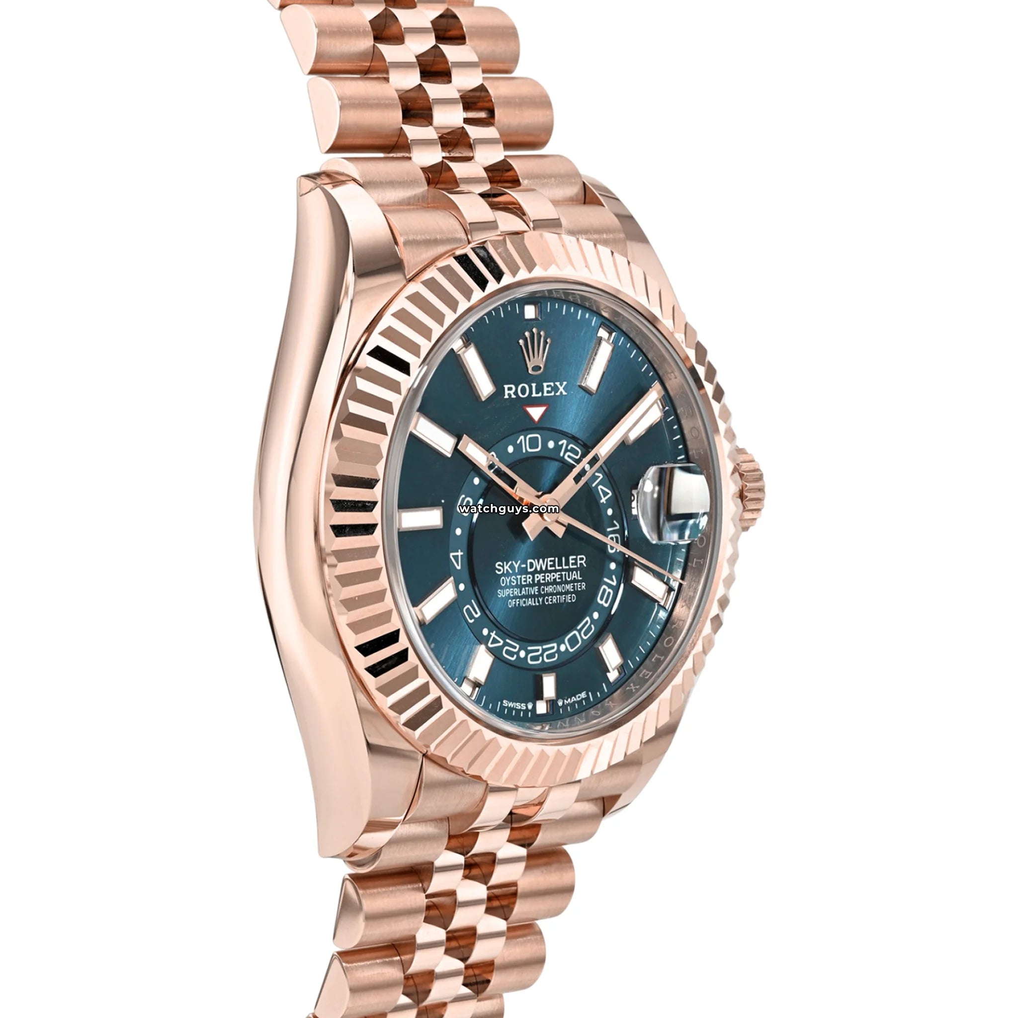 Rolex Sky-Dweller 336935 Everose Gold Blue Dial Jubilee Bracelet - Luxury Watch for Travel & Business Professionals