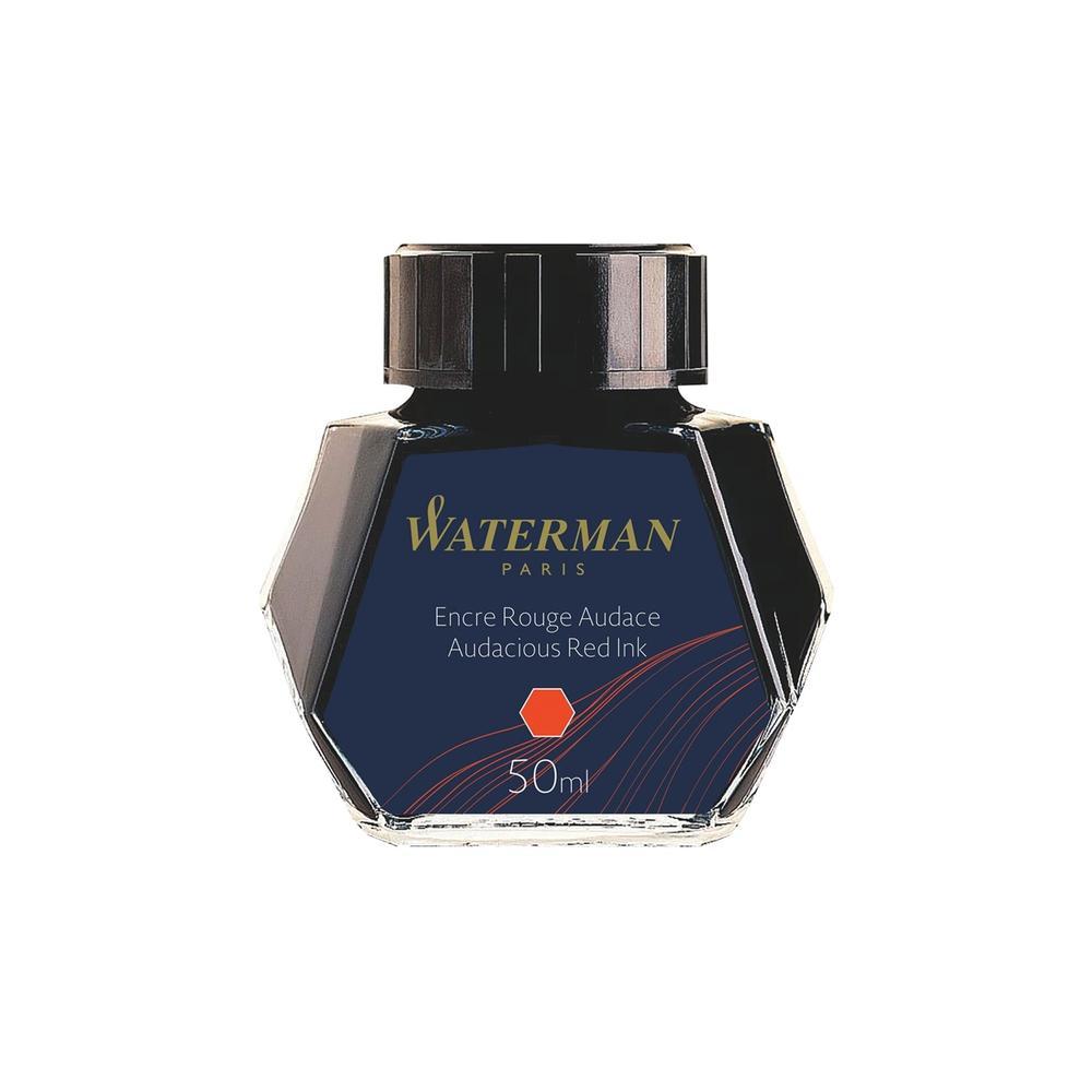 Waterman Fountain Pen Ink Bottle - 50ml, Premium Smooth Writing Ink for Calligraphy, Journaling & Everyday Use - Ideal for Pens, Dip Pens & Art Projects