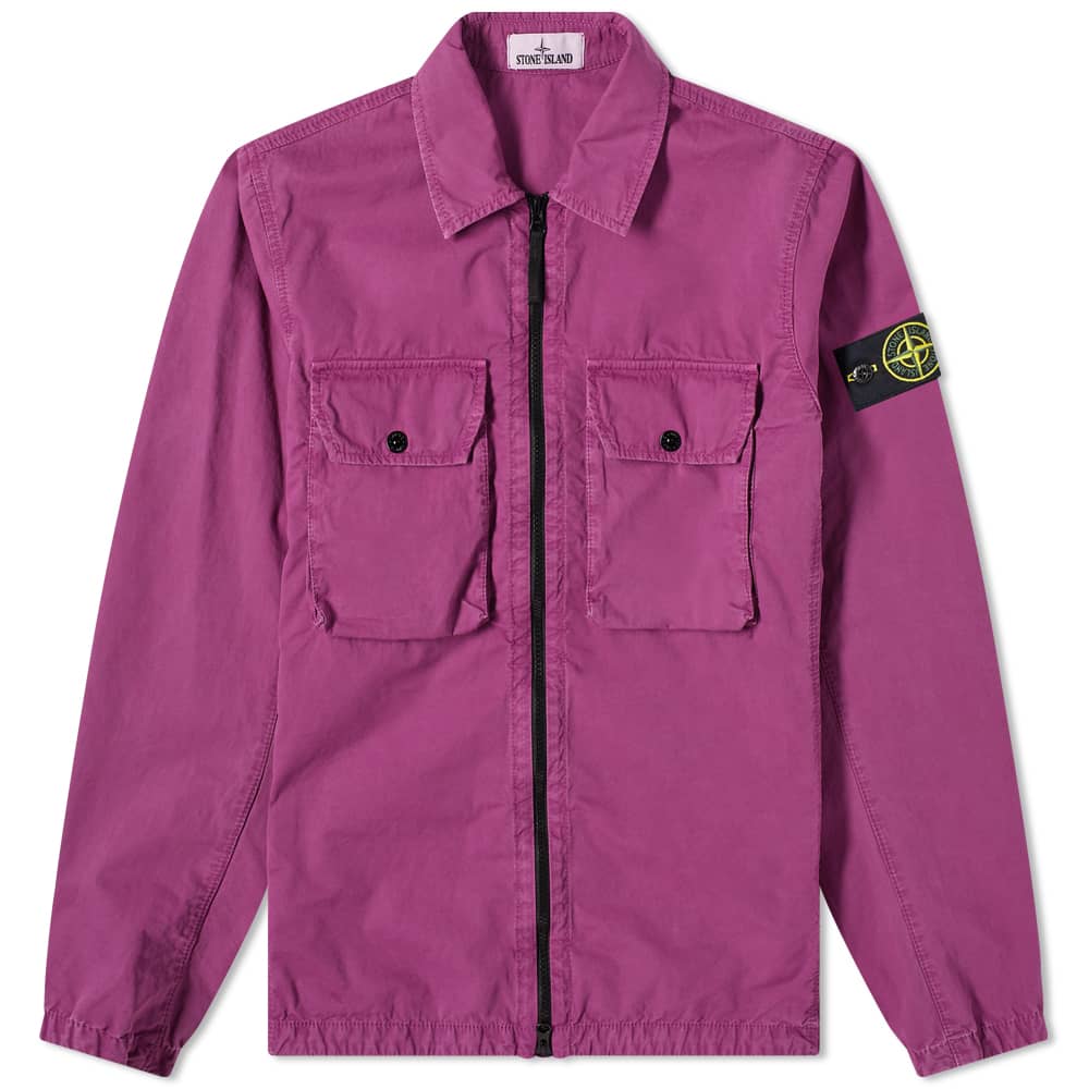 Stone Island Double Pocket Zip Overshirt - Men's Lightweight Jacket for Casual & Outdoor Wear - Perfect for Travel, Hiking & Street Style