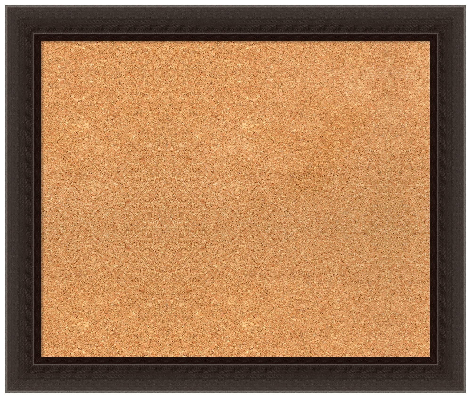 Natural Cork Bulletin Board with Narrow Wood Frame - Custom Sizes 26x22 inches (Romano Espresso) - Pin Board for Office, Home Organization & Memo Display - Perfect for Wall Decor & Message Center