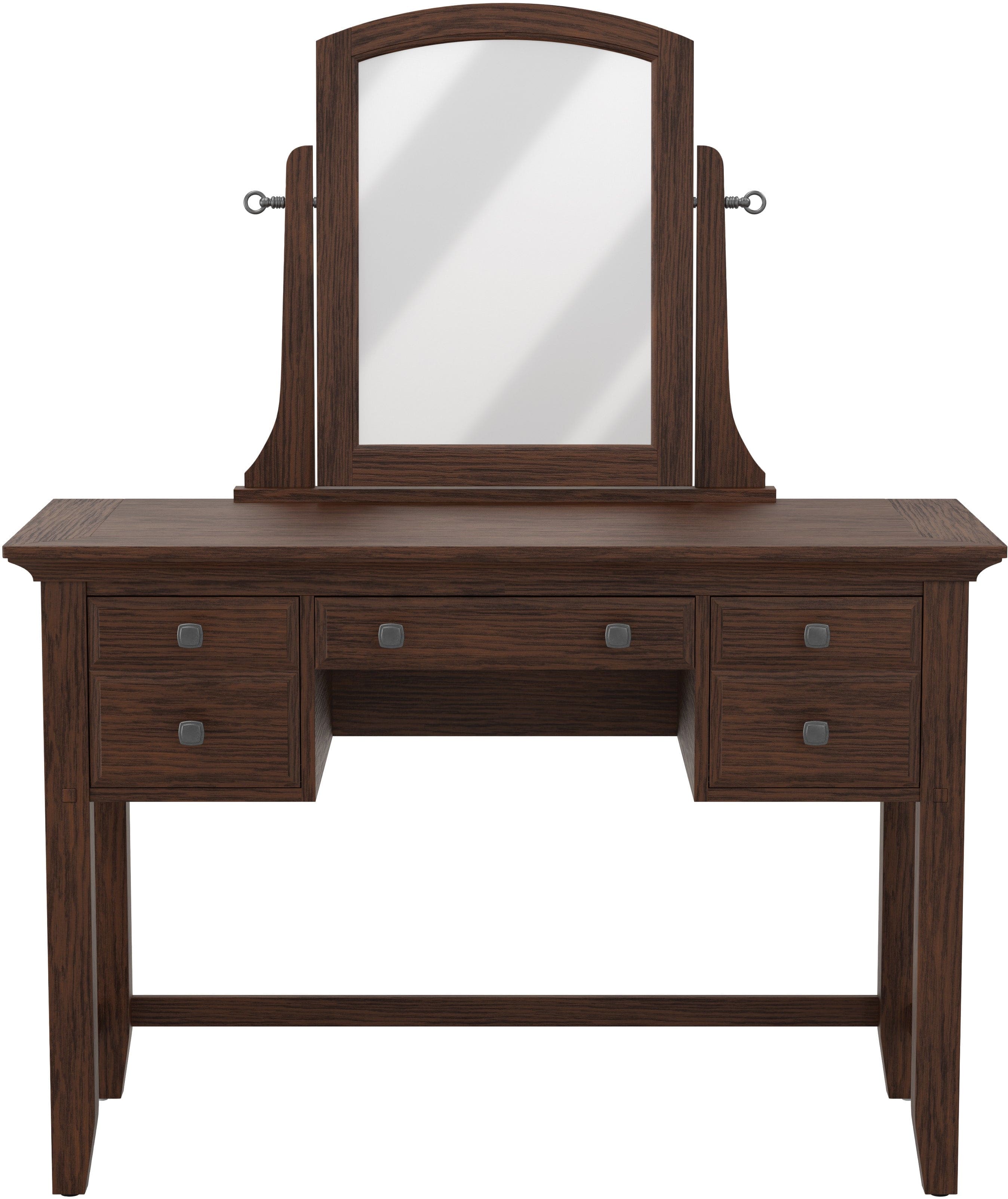 Office Star Modern Mission Vanity and Mirror [BP 4201 05K] - Elegant Dressing Table with Mirror for Bedroom, Home Office, or Makeup Station