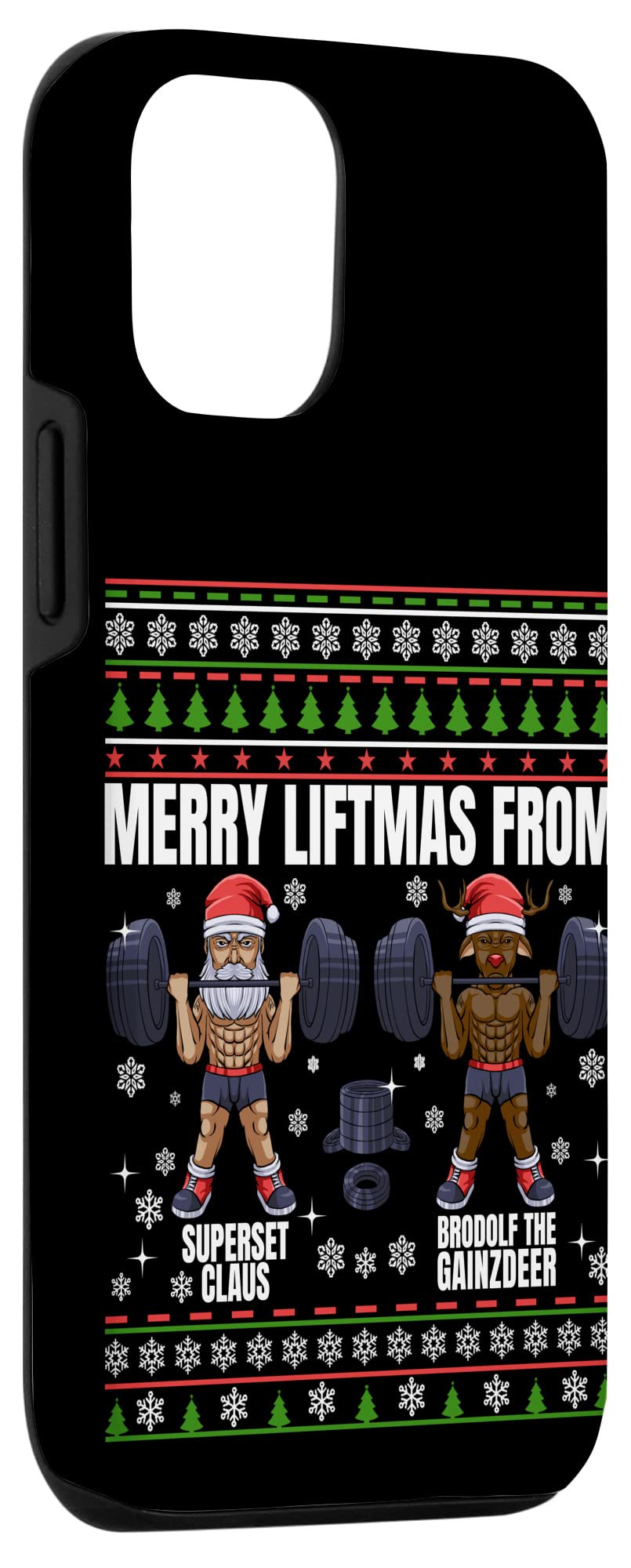 iPhone 12/12 Pro Case - Brodolf Gainzdeer Superset Christmas Design, Durable Protective Cover for Men - Perfect for Holiday Gifts & Everyday Use