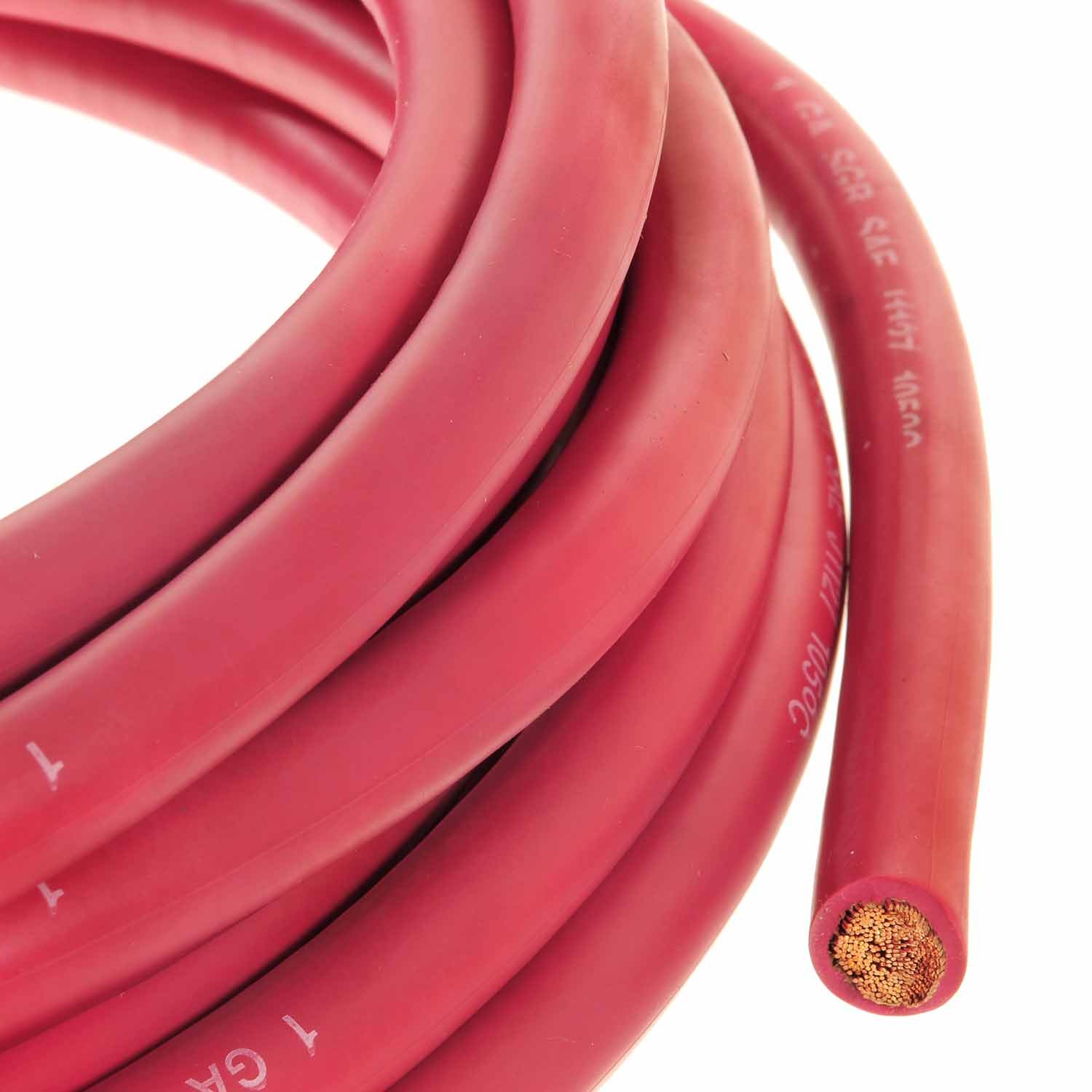 ACDelco Professional 1BA5 Bulk Red Battery Cable - Heavy Duty Automotive Battery Replacement Part for Trucks, Cars & RVs - Perfect for Electrical Repairs & DIY Installations