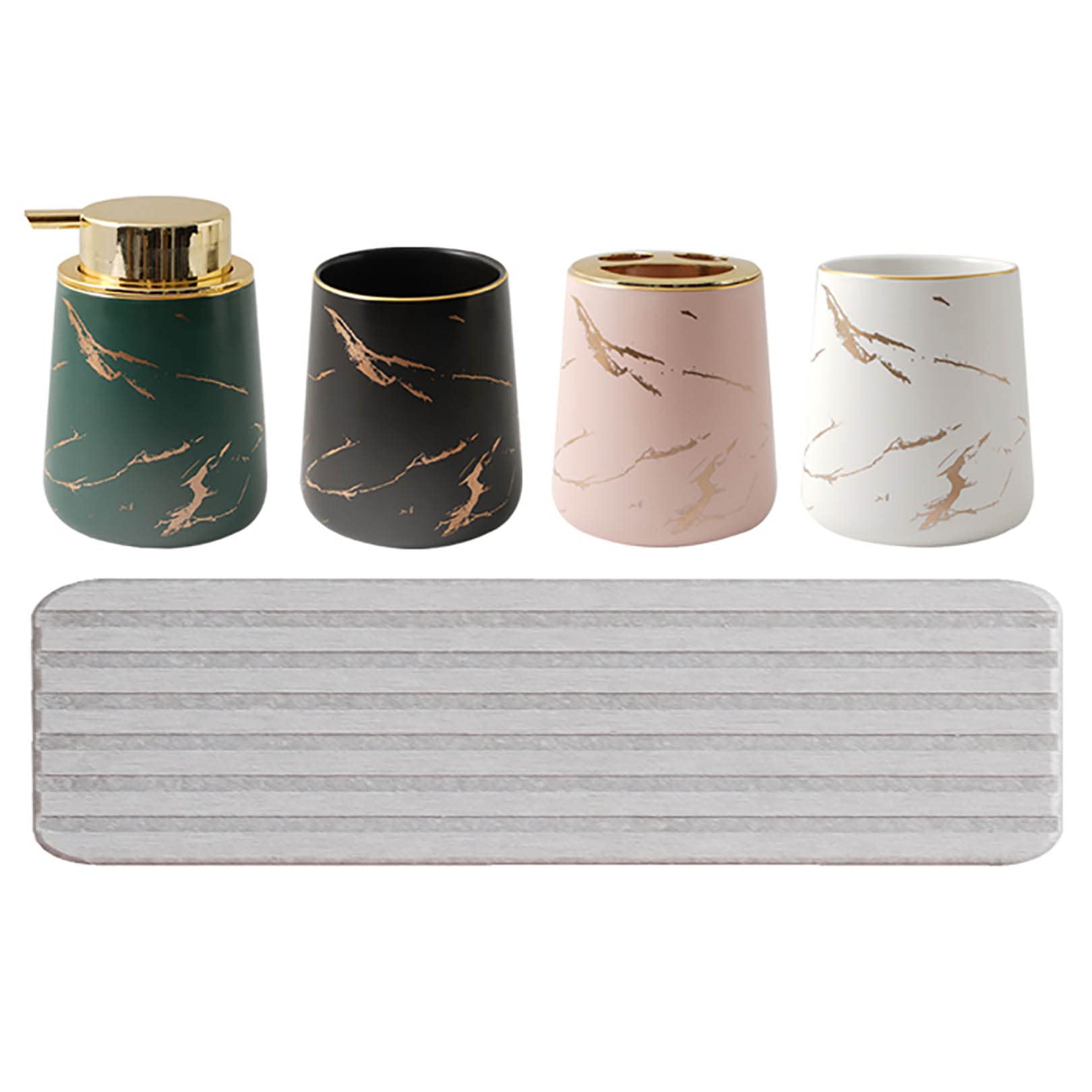 ZHINTE Toothbrush Holder - Bathroom Countertop Organizer for Toothbrushes, Razors, Makeup Brushes & Pencils | Perfect for Bathroom, Vanity & Travel Organization