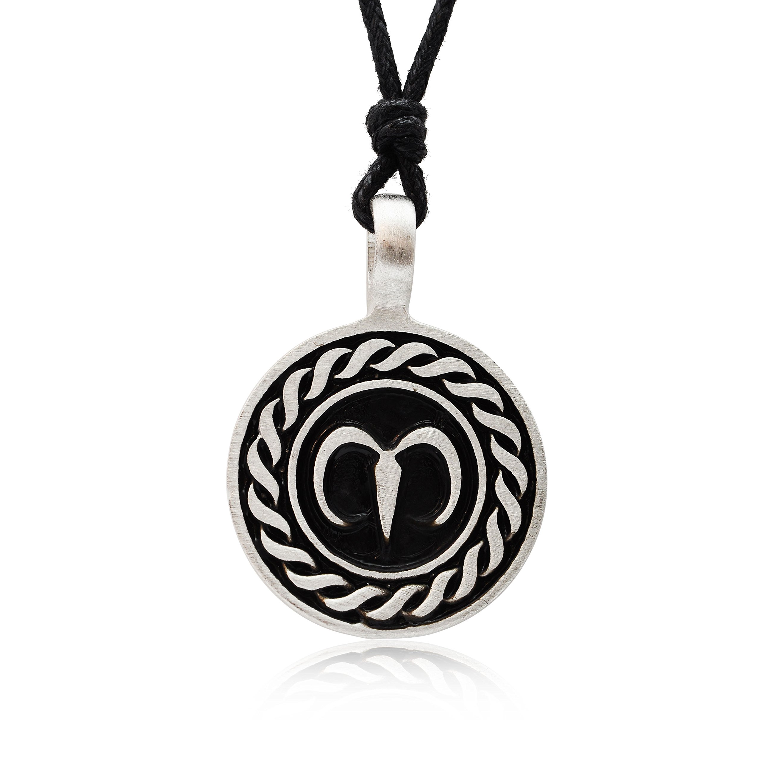 Aries Zodiac Silver Pewter Charm Necklace Pendant - Perfect for Birthdays, Gifts & Astrology Lovers