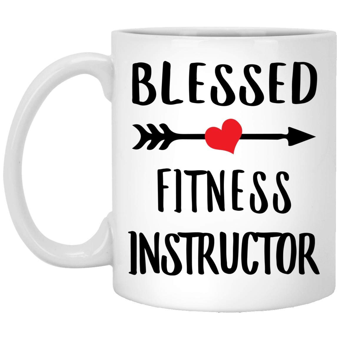 Blessed Fitness Instructor Coffee Mug - Funny Gift for Christmas 2024 - 11 Oz White Ceramic Cup - Perfect for Gym Trainers, Workout Enthusiasts & Coffee Lovers