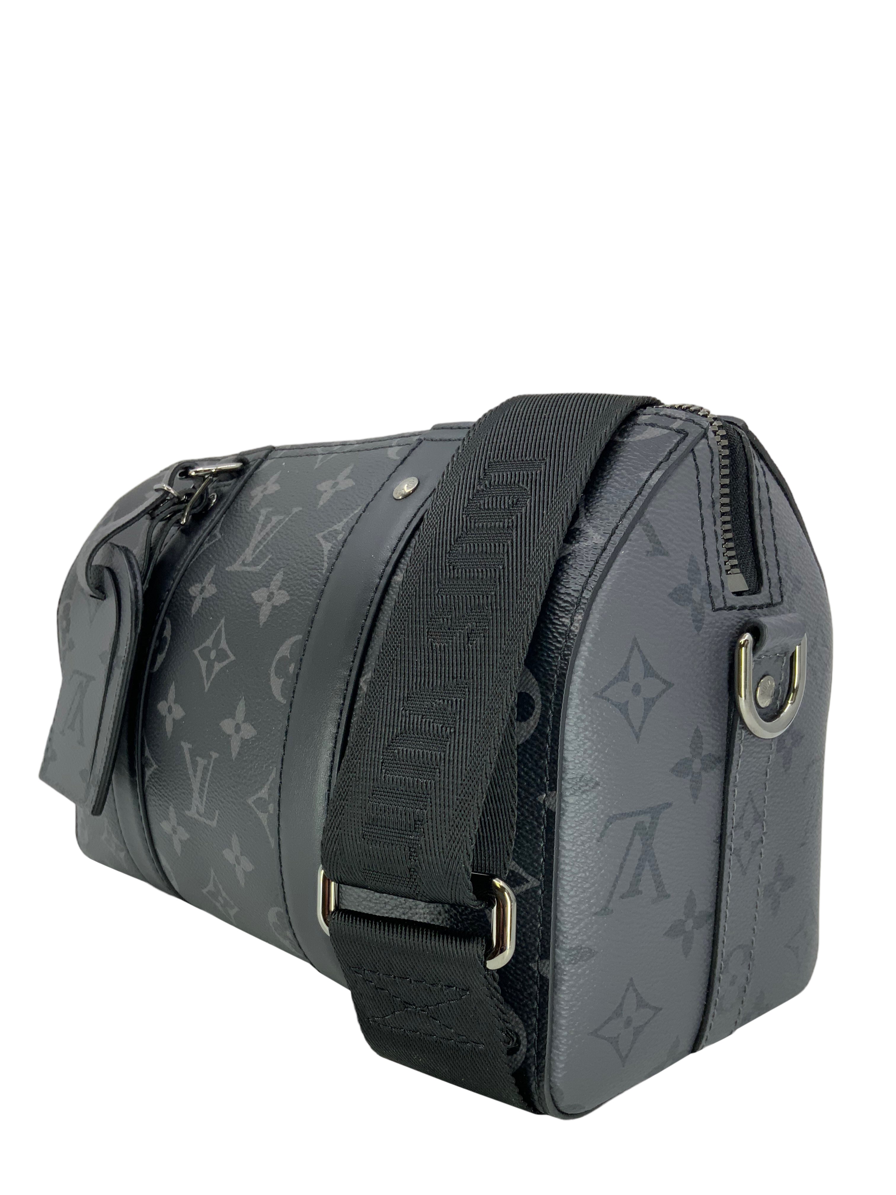 Louis Vuitton Monogram Eclipse City Keepall Bag - Stylish Travel Duffle for Men & Women | Perfect for Weekend Getaways, Gym & Business Trips