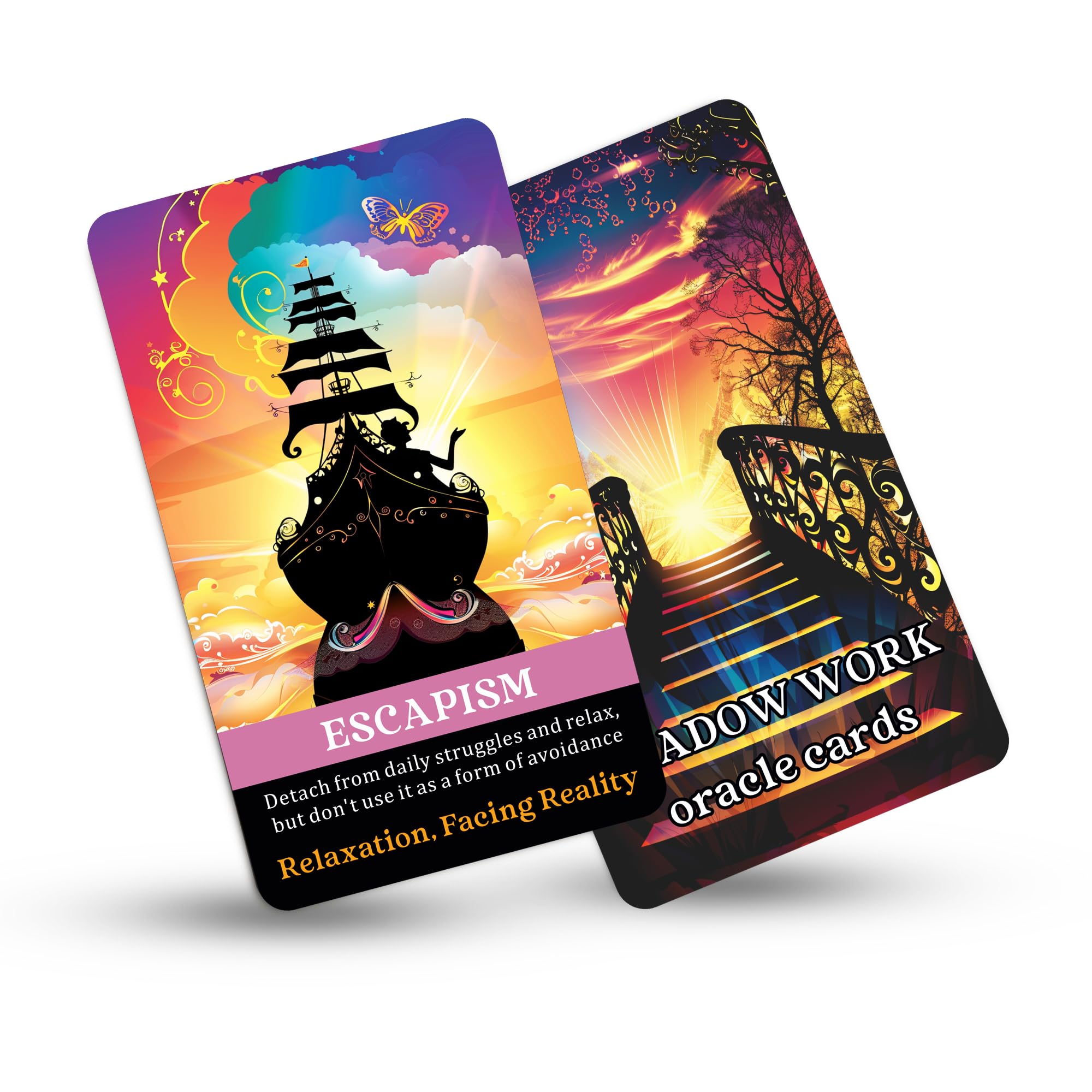 GZXINKE Shadow Work Oracle Cards - Inner Healing & Self Reflection Deck for Beginners | Clarify Karma & Healing Energy | Perfect for Meditation, Therapy Sessions & Spiritual Growth