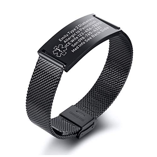 Stainless Steel 02-Black-Width 20MM-