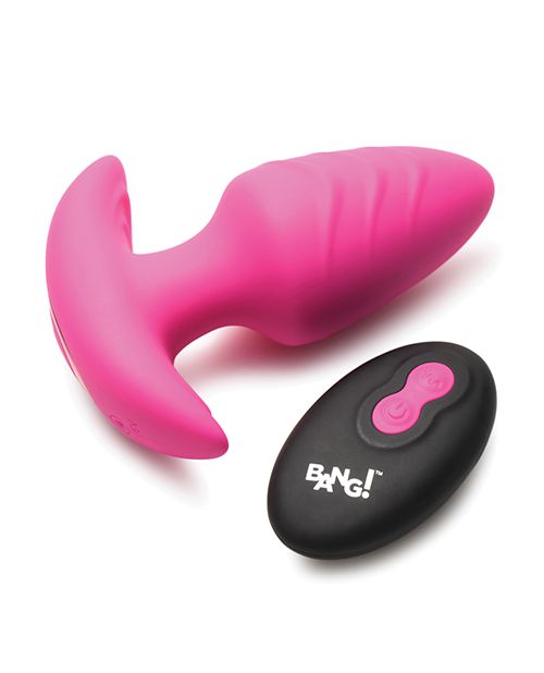 Remote Control Rechargeable Rotating Vibrating Silicone Butt Plug - Pink | Adult Toy for Couples & Solo Play, BDSM & Sensual Exploration