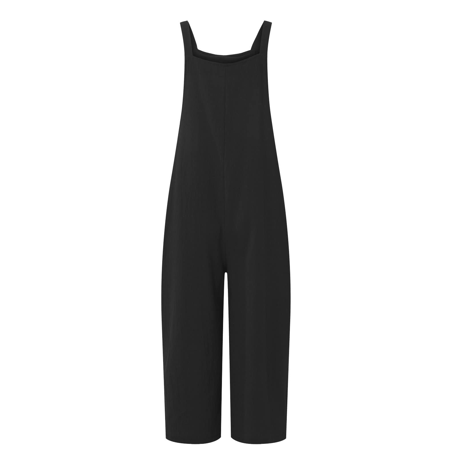 Women's Casual Cotton Cropped Loose Jumpsuit - Comfortable Bib Overalls for Everyday Wear | Perfect for Spring, Summer, and Outdoor Activities