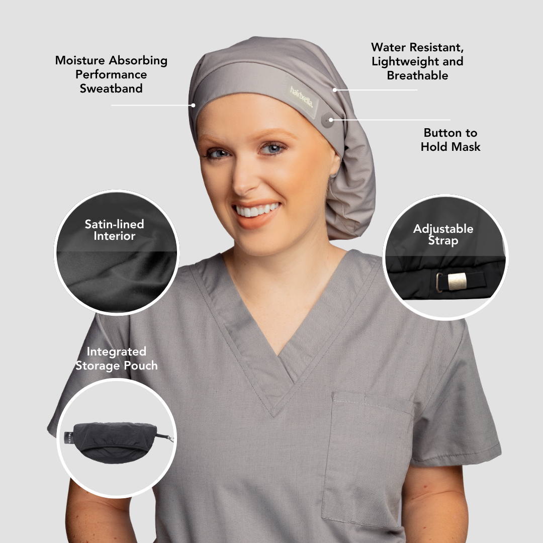 Hairbrella Scrub Cap with Satin Lining - Bundle & Save Deal | Perfect for Nurses, Doctors & Medical Professionals