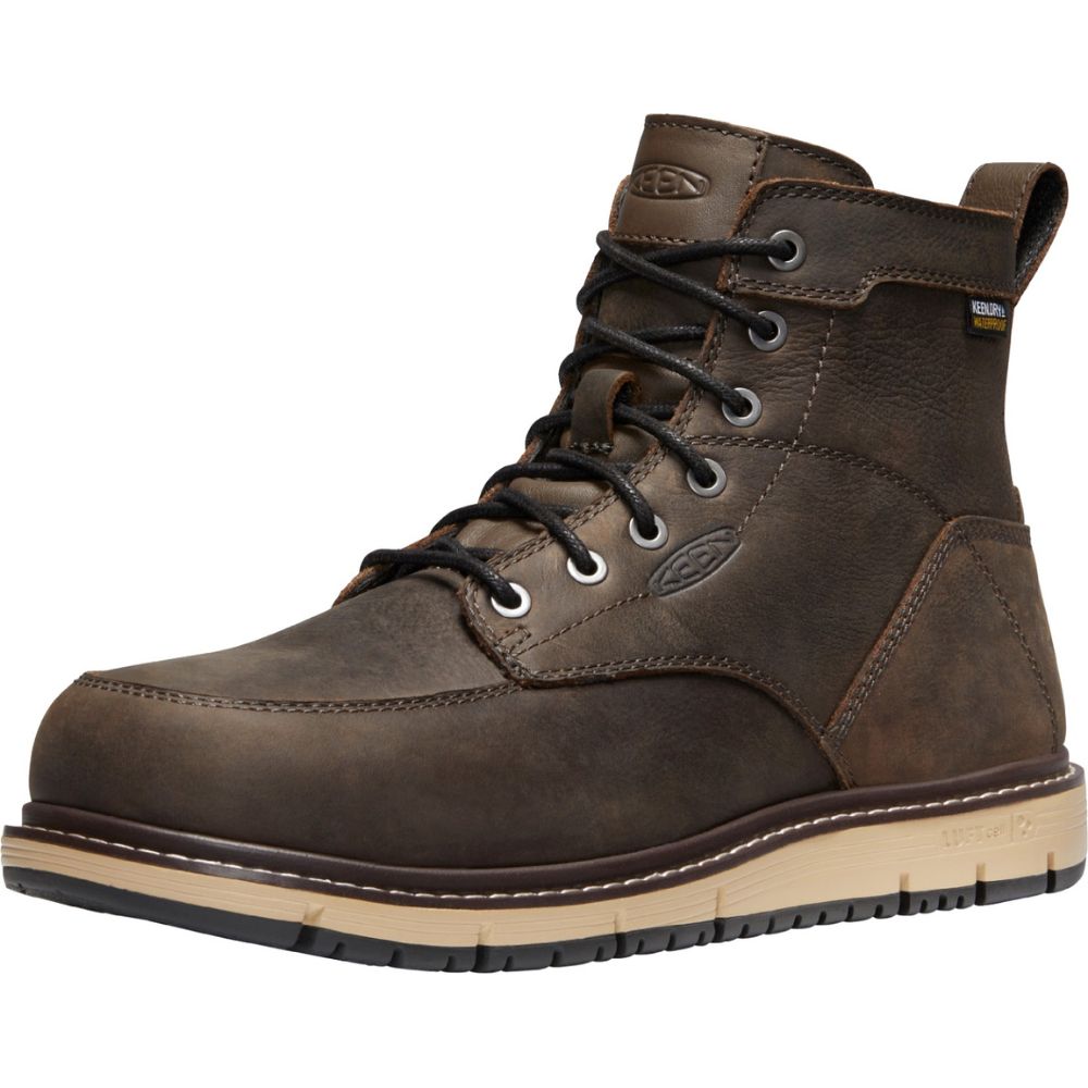 Keen San Jose Men’s 6” Aluminum Toe Work Boot - Brown 1023250 | Safety Shoes for Construction, Warehouse & Outdoor Work | Durable & Comfortable Work Boots for Men