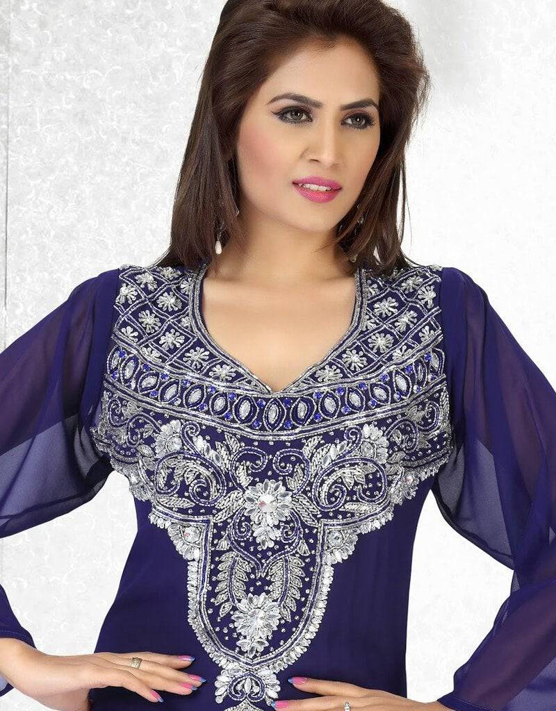 Stylish Faux Georgette Short Kaftan Dress for Women - Summer Beach Cover Up, Boho Chic Loungewear & Vacation Outfit