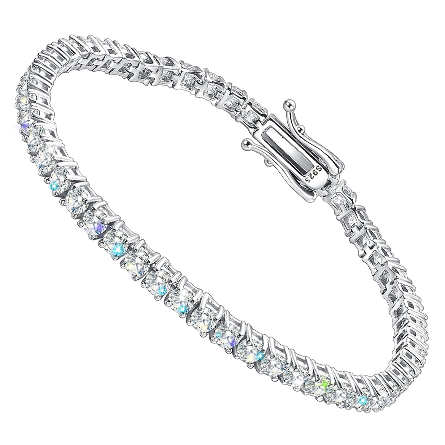 2-6.5mm Moissanite Tennis Bracelet for Women & Men - Durable Cubic Zirconia Wedding Jewelry, Anniversary Gift, Birthday Present - Perfect for Formal Events, Date Nights & Special Occasions