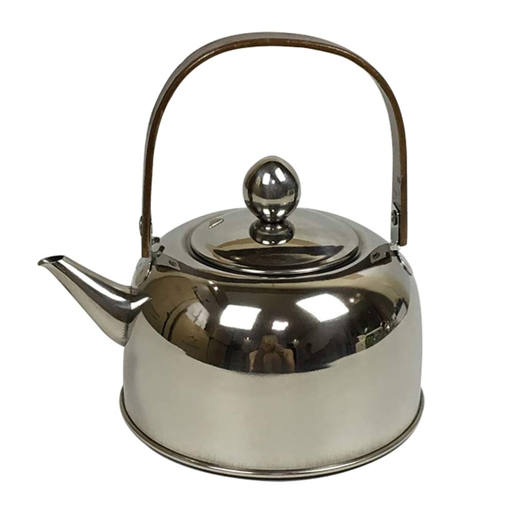 Premium 304 Stainless Steel Camping Tea Kettle - Foldable Handle Stovetop Teapot for Hiking, Backpacking & Outdoor Adventures (11.5x15cm, Silver) - Perfect for Camp Coffee Brewing, Picnic Tea Time & RV Kitchen Essentials
