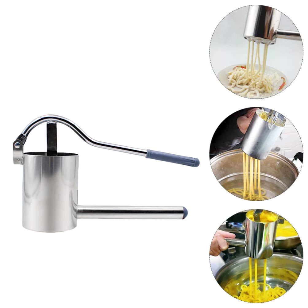 Stainless Steel Manual Pasta Maker Machine - Hand Press for Spaghetti, Lasagna, Ravioli & Noodles | Durable Silver Noodle Press for Homemade Pasta | Perfect for Italian Cooking, Meal Prep & Kitchen Gifts