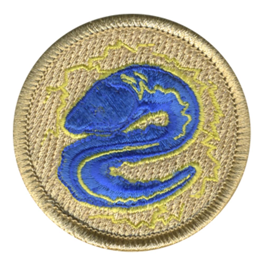 Electric Eel Patrol Patch - Waterproof Vinyl Sticker for Laptops, Helmets & Outdoor Gear | Durable Decal for Adventure Enthusiasts & DIY Crafts