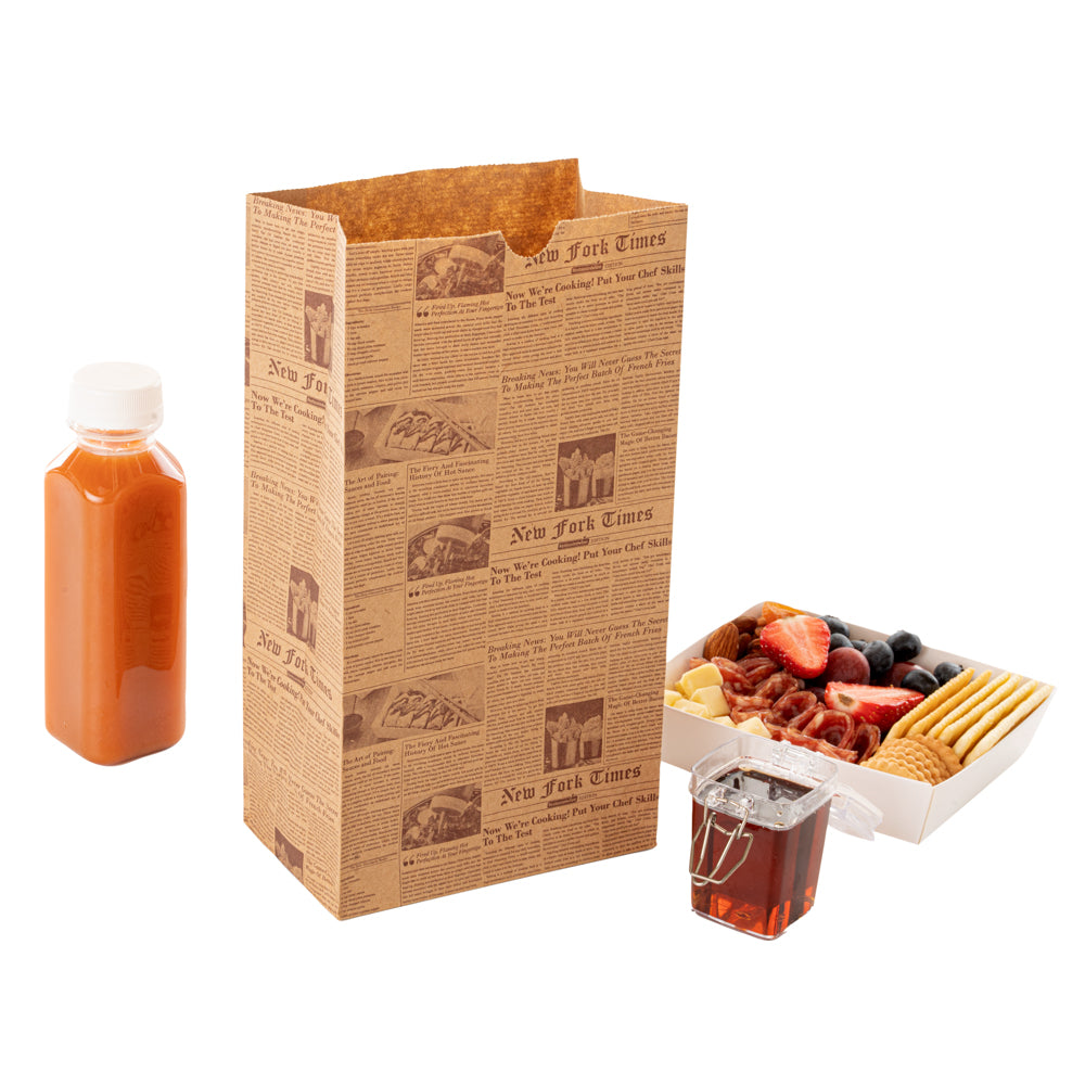 Eco-Friendly Kraft Paper Bags 8 lb - 6 x 4 x 11.75 Inches - 100 Count Box - Perfect for Retail Packaging, Grocery Shopping & Gift Wrapping