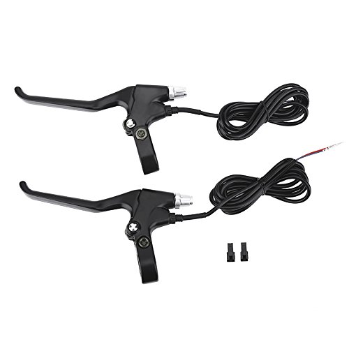 Premium Black Aluminum Alloy Brake Lever Set - 1 Pair Electric Brake Handles for Road Bikes, Mountain Bikes & Folding Bikes | Durable & Lightweight for Smooth Braking Performance | Ideal for Commuting, Trail Riding & Urban Cycling