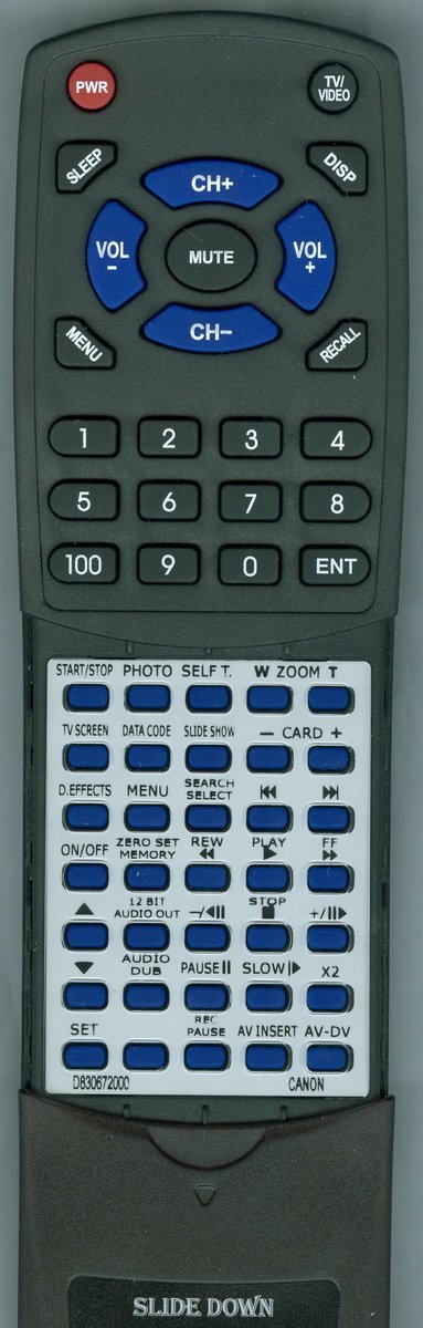 Original Remote Control Replacement for Canon ZR90 WLD82 D830672000 ZR85 Camcorders - Perfect for Home Movies, Travel Videos & Vlogging Accessories