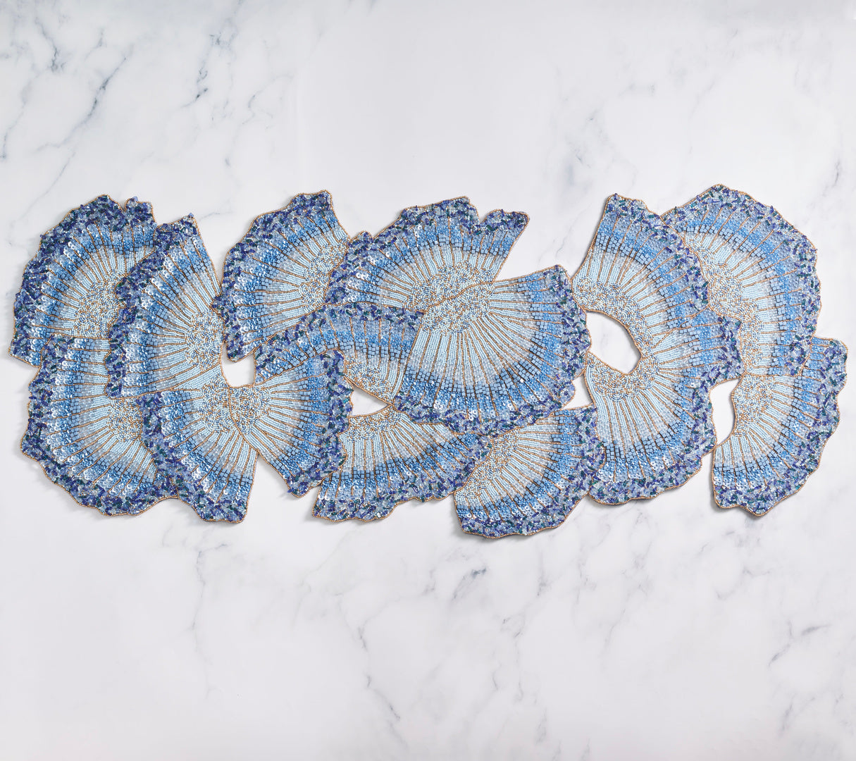 Navy & Blue Lagoon Table Runner - Elegant Dining Table Decor for Weddings, Parties, and Holiday Celebrations