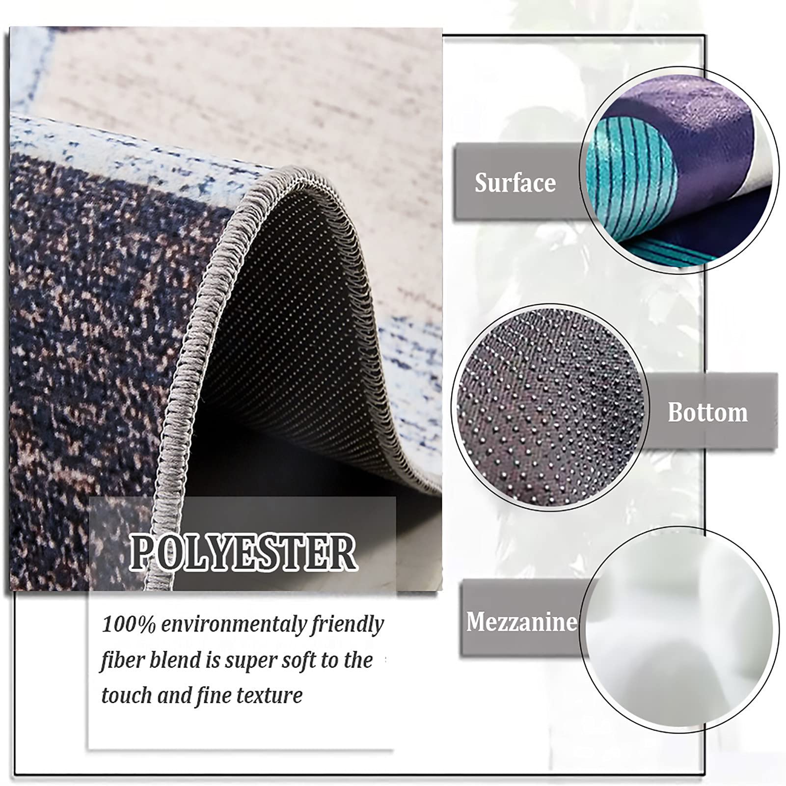 Modern Geometric Non-Slip Washable Large Area Rug - 80x800cm Customizable Living Room, Bedroom, Kitchen, Hall & Stair Carpet - Perfect for Christmas & Halloween Decorations | Home Decor, Floor Covering for Cozy Spaces