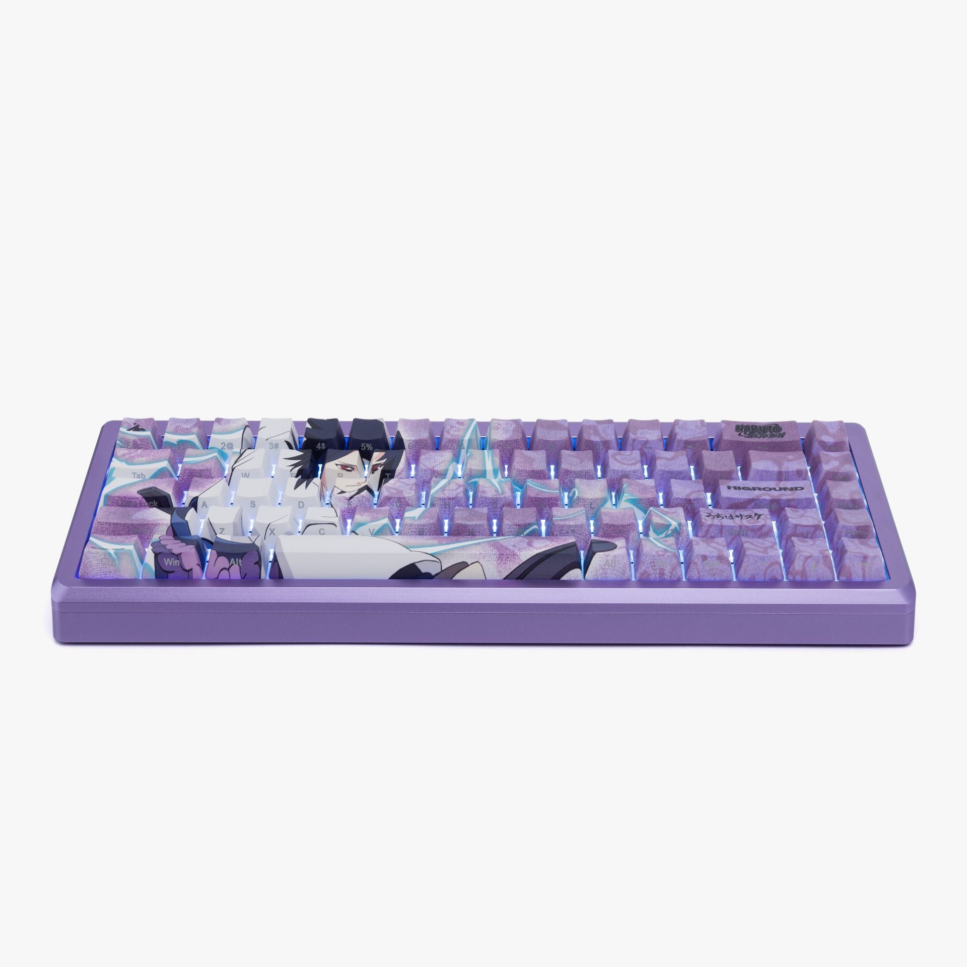Naruto x HG Summit 65 Mechanical Gaming Keyboard - Sasuke Uchiha Themed RGB Backlit for PC/Mac - Perfect for Anime Fans & Esports Gamers
