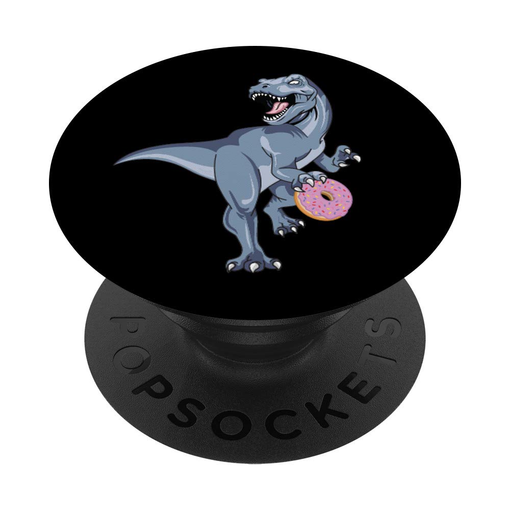 Dinosaur Donut PopSockets Grip & Stand for Phones & Tablets - T-Rex & Raptor Fossil Bones Design, Fun Kids Accessory for School, Travel & Gaming