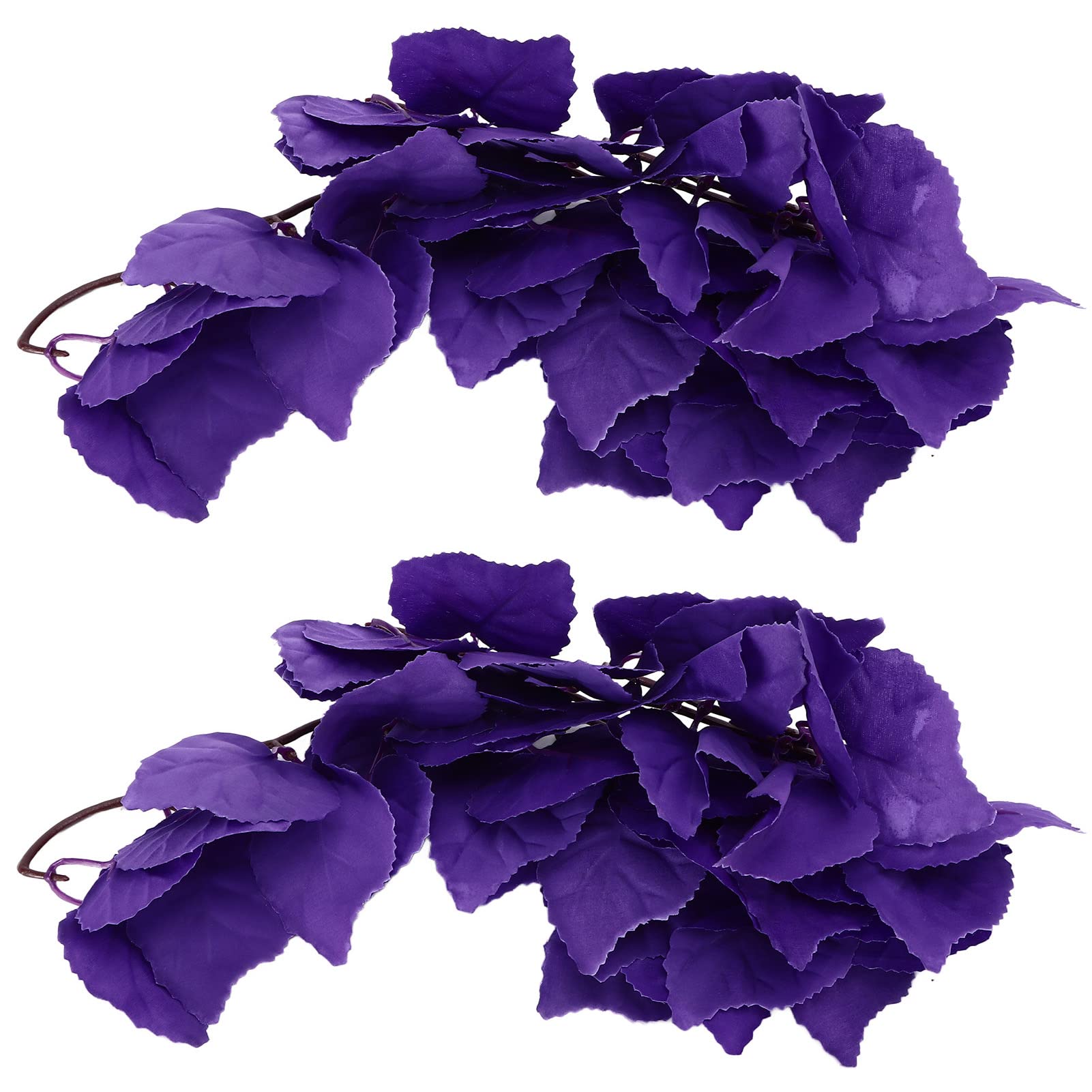 AMONIDA Artificial Reptile Plants - Purple Heart-Shaped Hanging Terrarium Decor, Easy to Clean Fake Vines for Gecko & Lizard Tanks - Perfect for Reptile Habitats, Vivariums & Terrarium Decorations