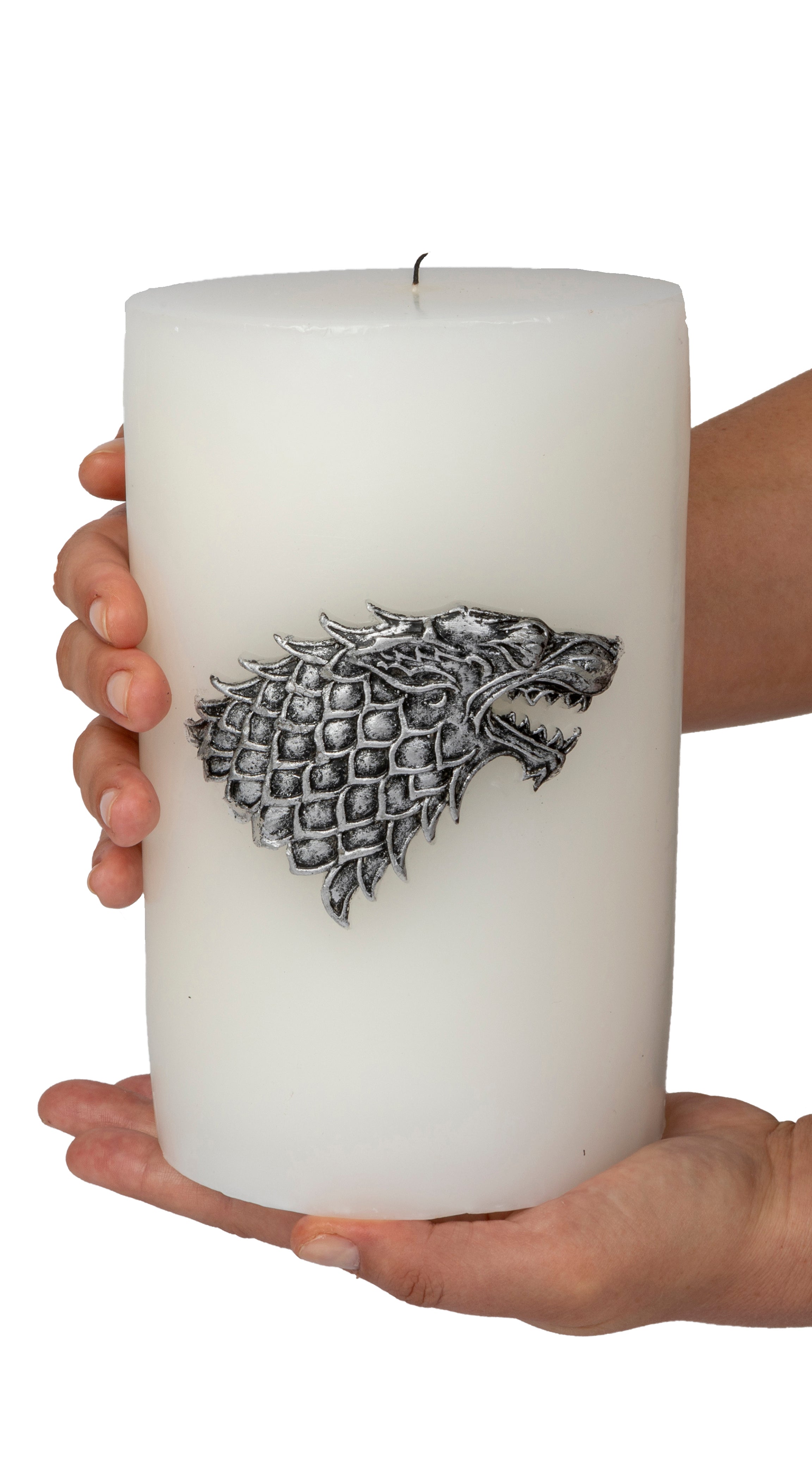 Game of Thrones House Stark Sigil Candle - Handcrafted Wolf Sculpture Scented Candle for Home Decor, GOT Collectibles, and Medieval Themed Parties