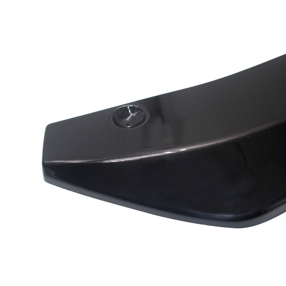2Pcs Universal Car Rear Bumper Lip Diffuser Splitter & Front Bumper Canard Protector Body Kit with Side Skirt Spoiler - Black | Enhance Vehicle Aerodynamics & Style for Sedans, Coupes, Sports Cars