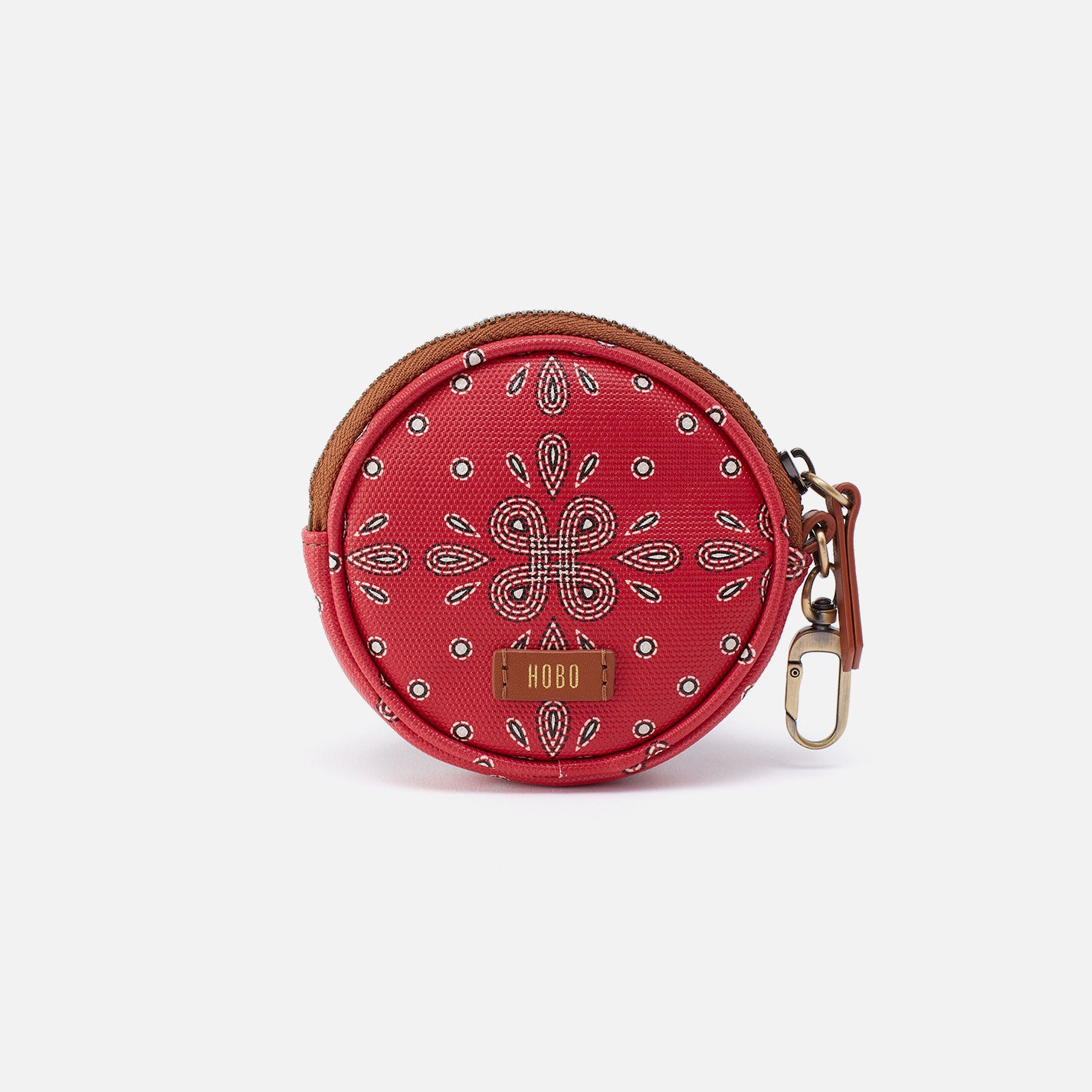 Revolve Small Bag Charm In Coated Canvas - Red Journey Bandana | Cute Accessory for Handbags, Backpacks & Travel Luggage | Perfect Gift for Women & Girls
