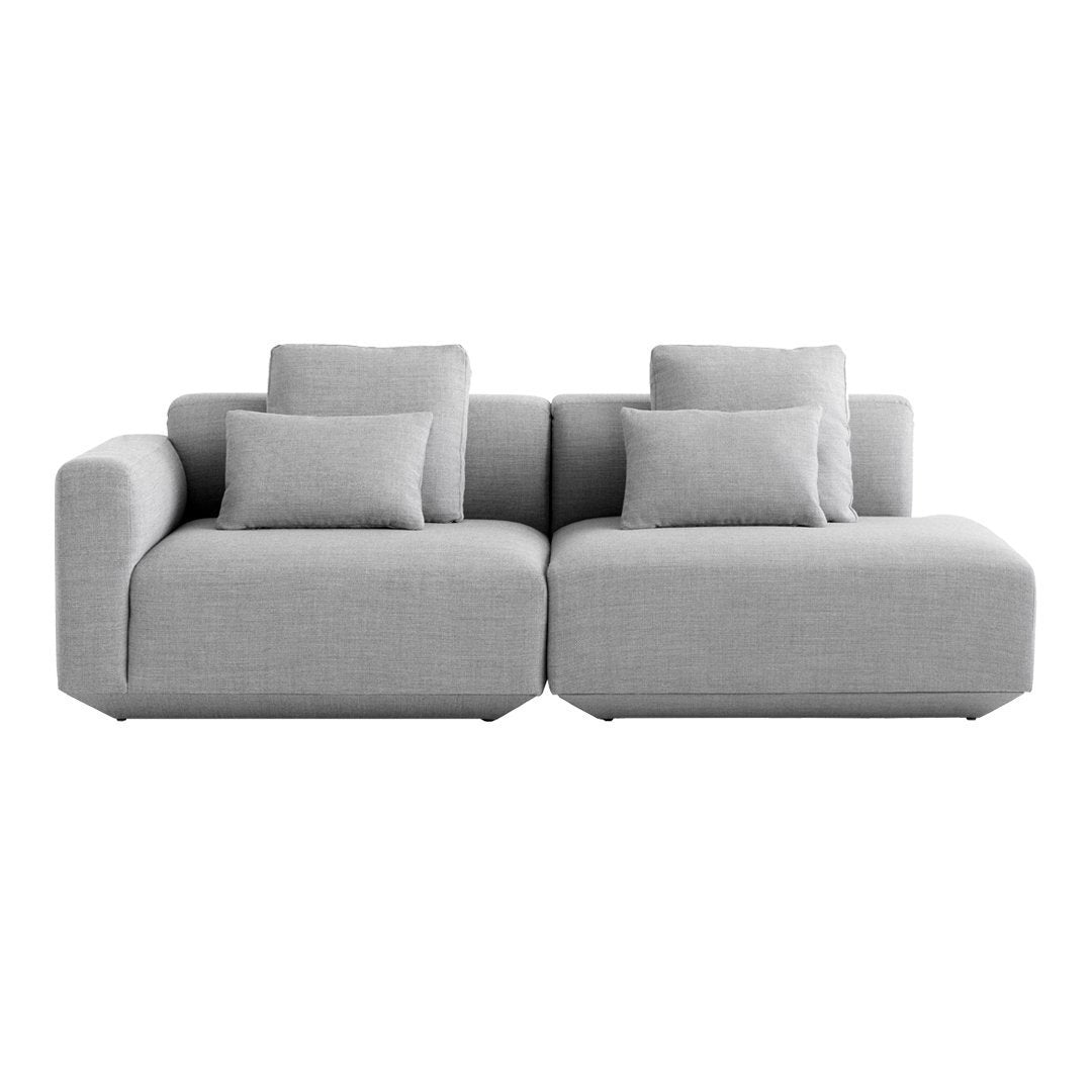 Develius Models G & H 2-Seater Sofa with Open End - Modern Living Room Furniture for Small Spaces, Apartments & Cozy Home Decor