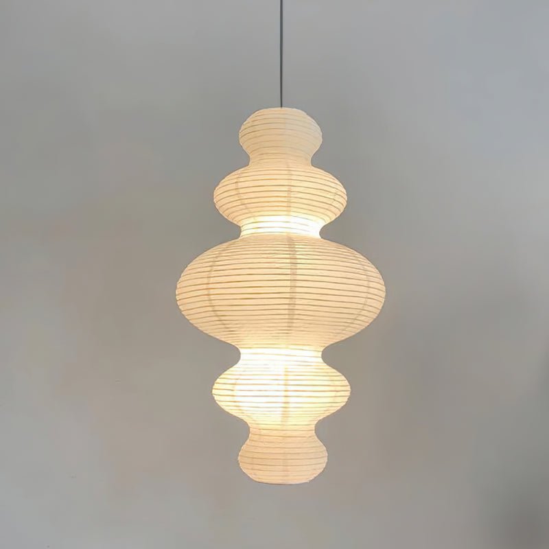 Akari Juni Pendant Swag Lamp - Modern Japanese Paper Light Fixture for Living Room, Bedroom & Dining Room Decor