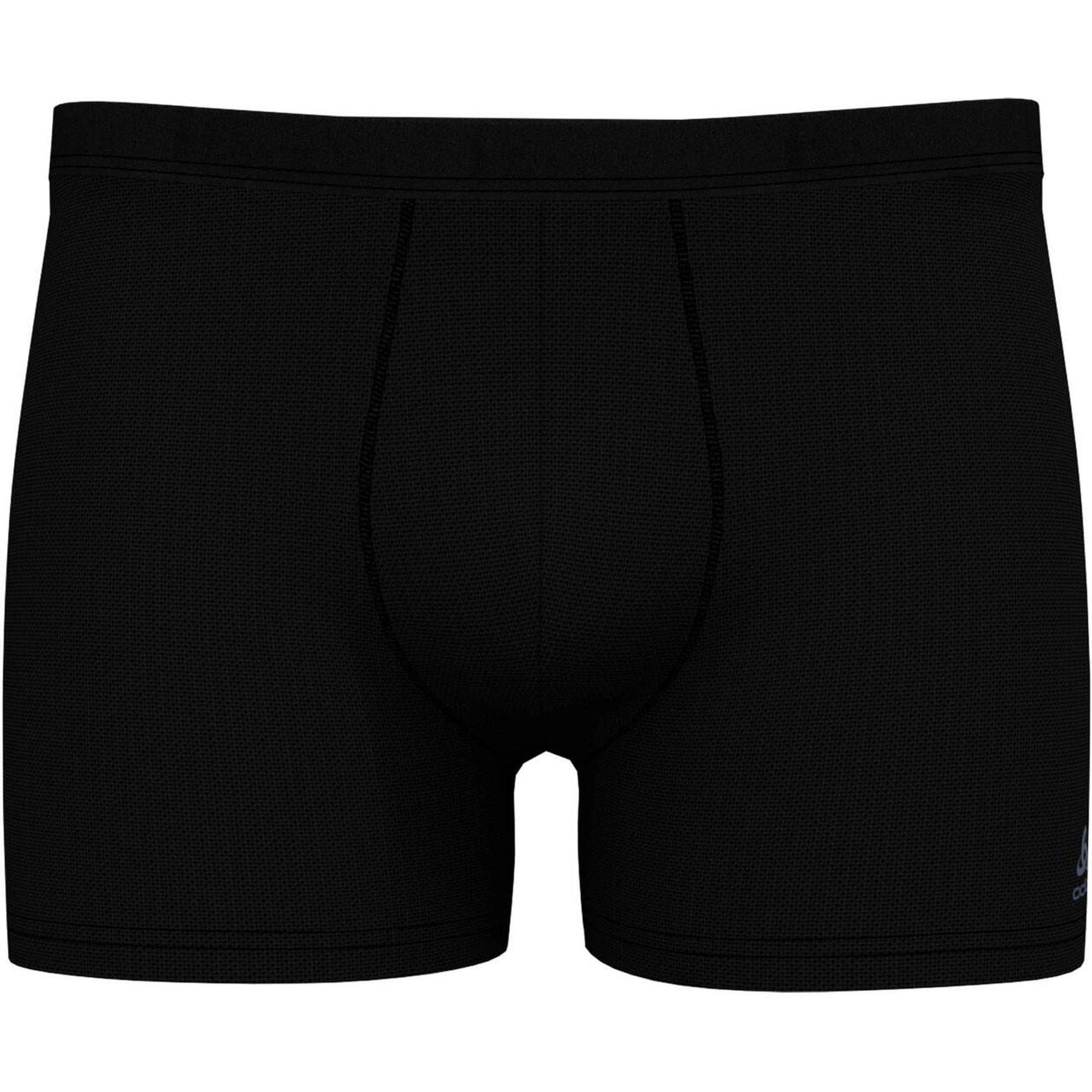 Odlo SUW Active F-Dry Light Boxer Shorts for Men - Moisture-Wicking Breathable Underwear - Large Size - Black - Perfect for Running, Gym & Outdoor Sports