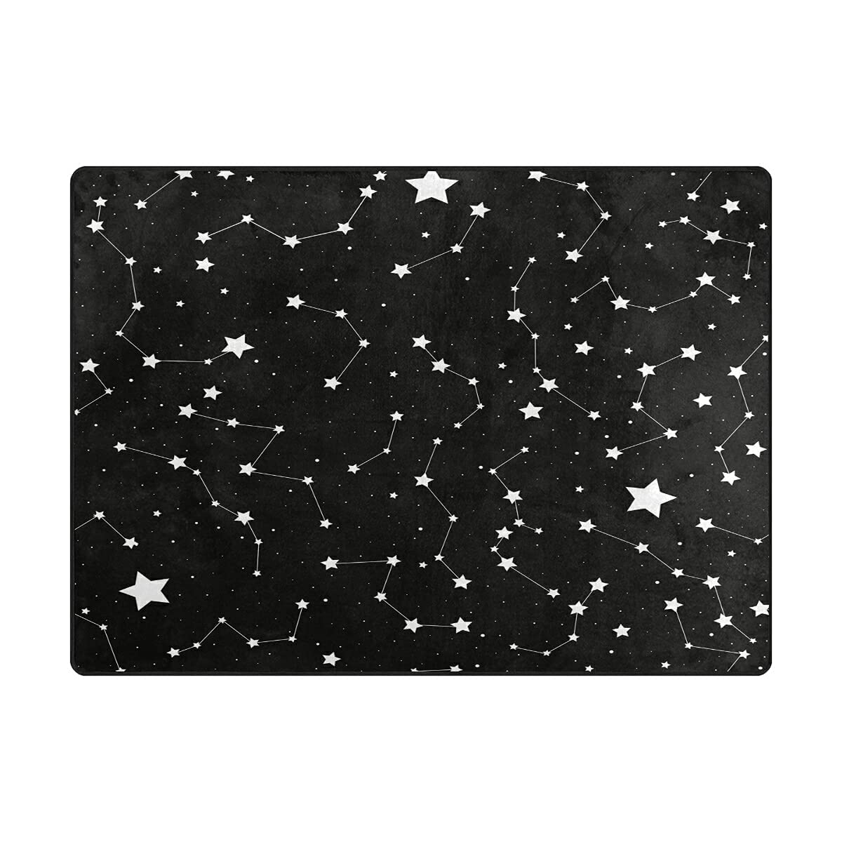 ALAZA Magic Constellation Star Space Area Rug - 7' x 5' Non-Slip Living Room & Bedroom Carpet - Perfect for Kids Room, Nursery, Dorm Decor & Cosmic Themed Spaces