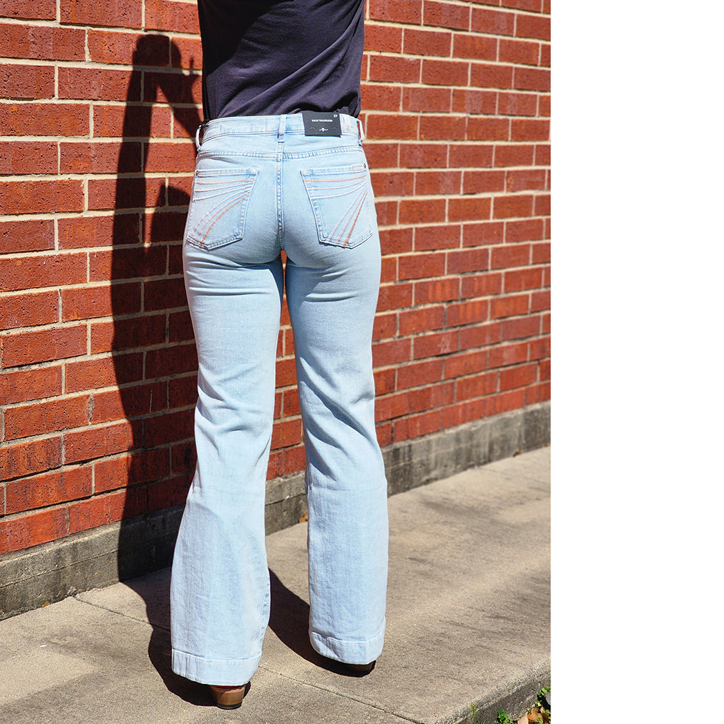7FAMK Tailorless Light Wash Denim Jeans for Women - High Waist Slim Fit Stretch Comfort - Perfect for Casual Wear, Office & Night Out