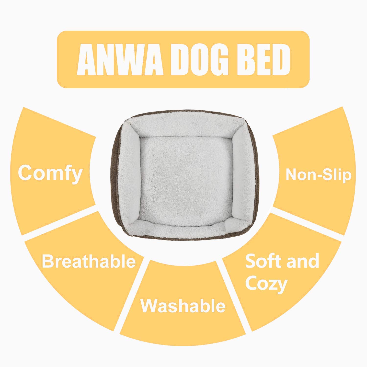 Washable Large Dog Bed - Comfortable & Durable Pet Sleeping Bed for Big Dogs - Perfect for Home, Crate, or Travel Use
