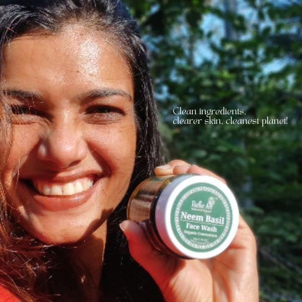 Organic Neem Basil Face Wash for Acne-Prone Skin | Sulfate-Free, Natural Cleanser for Women & Men | 50g (Pack of 2) | Perfect for Daily Skincare Routine & Sensitive Skin Care