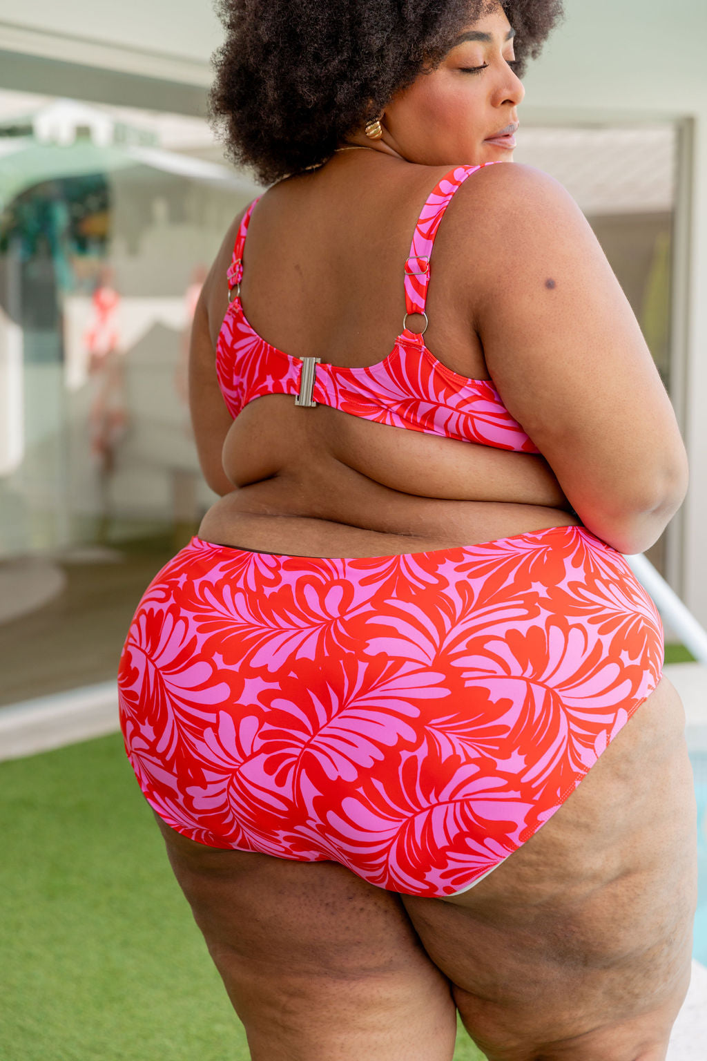 Burleigh Pink Jungle Bikini Top - Women's Swimwear for Beach, Pool & Summer Vacations