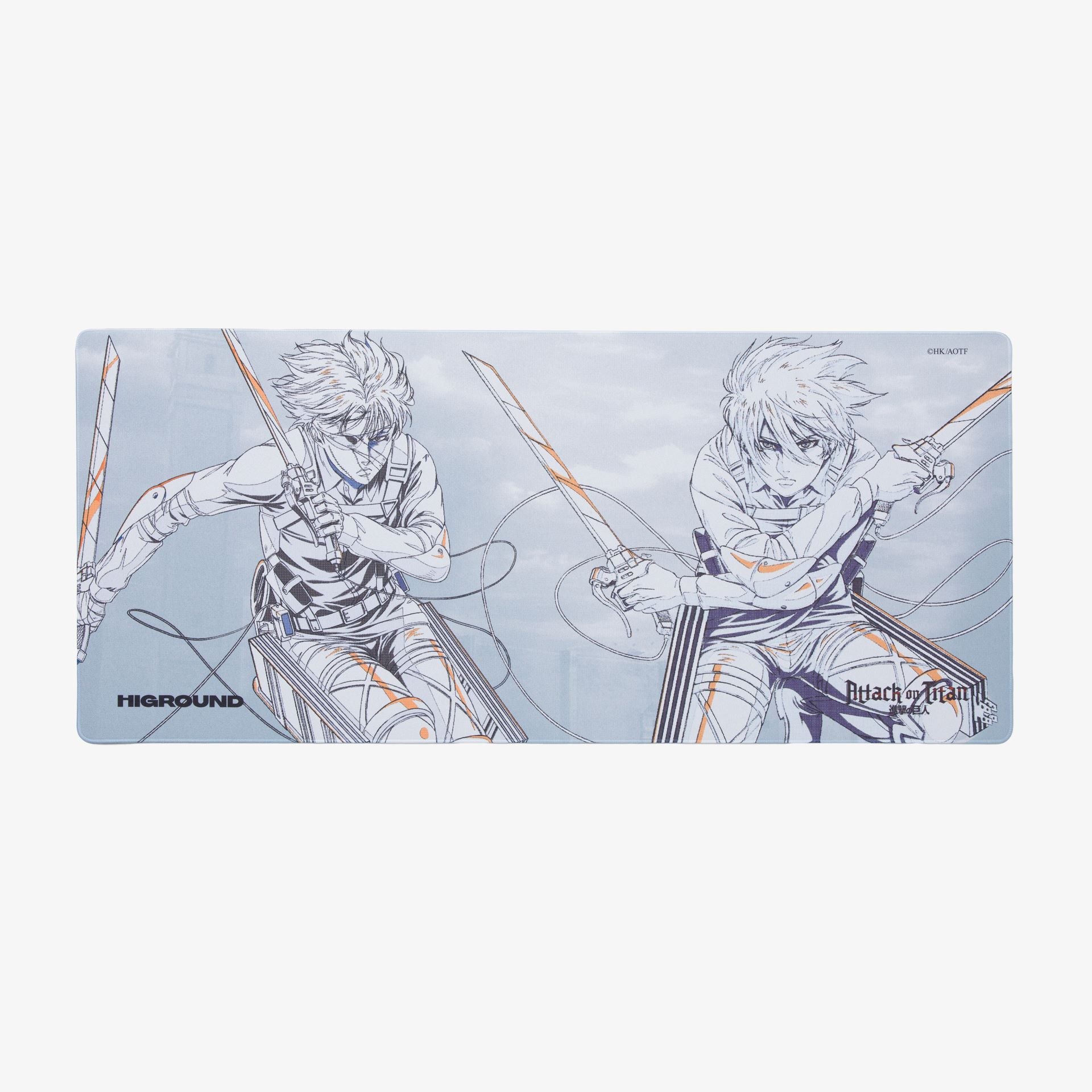 AOT2 x HG XL Gaming Mousepad - Levi & Mikasa Design - Perfect for Anime Fans, PC Gamers, and Office Work