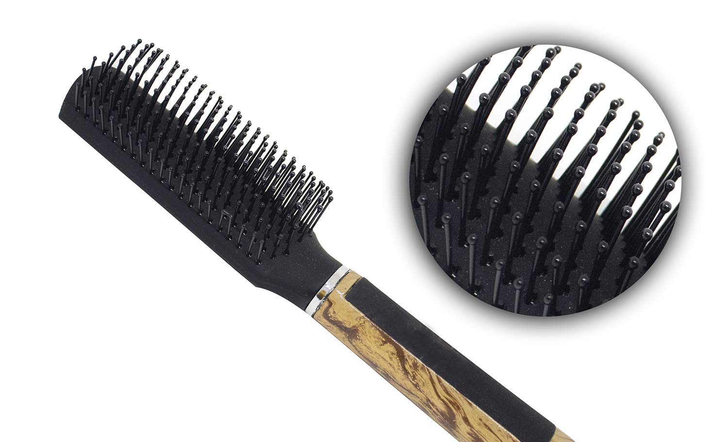 Kabello Wooden Paddle Hair Brush for Women & Men - Detangling & Styling Brush with Natural Bristles (Pack of 1) - Perfect for Home, Travel & Salon Use