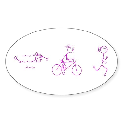 White - Triathlon Girl Pink No Words