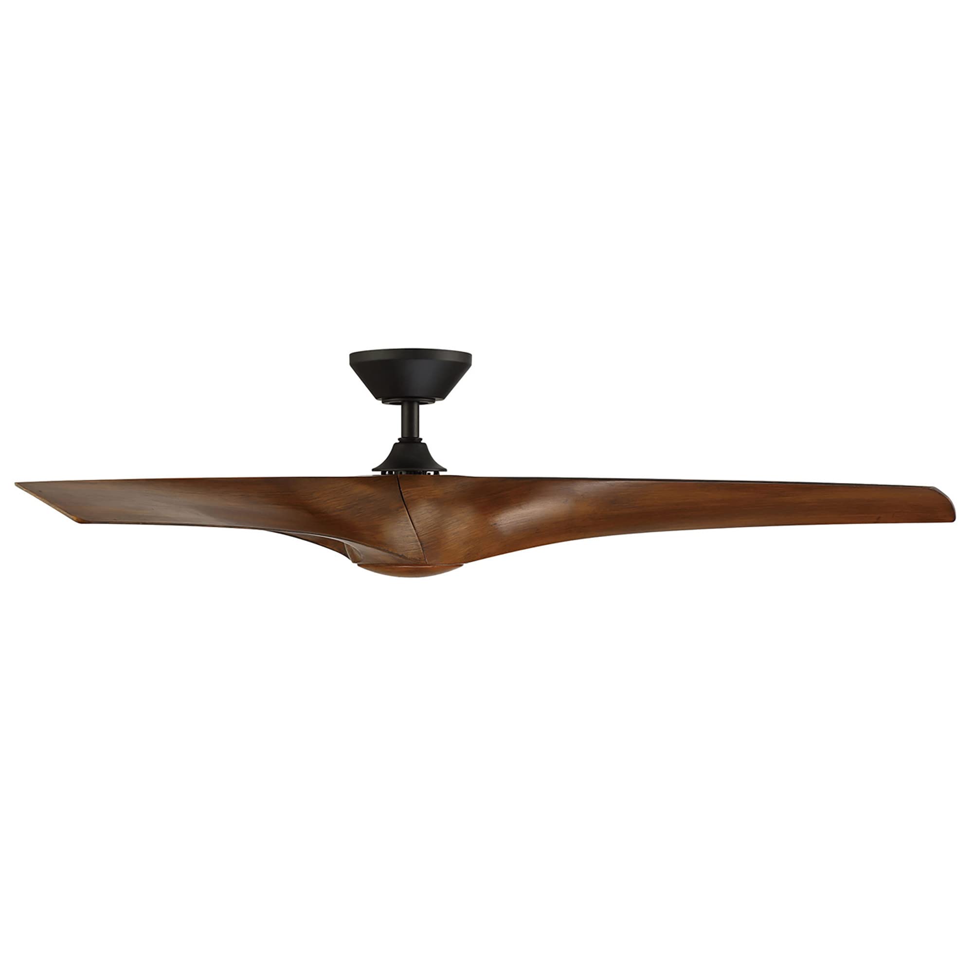 Zephyr Smart 62in 3-Blade Ceiling Fan with Adjustable CCT LED Light & Remote Control - Matte Black Distressed Koa, Works with Alexa, iOS, Android App - Perfect for Living Rooms, Bedrooms, and Outdoor Spaces