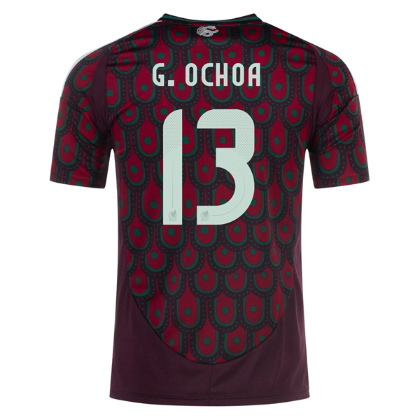 Adidas Men's Mexico Guillermo Ochoa Home Soccer Jersey 2024-2025 - Authentic Football Shirt with Player Number (Multicolor) - Perfect for Matchdays, Fan Events & Soccer Training