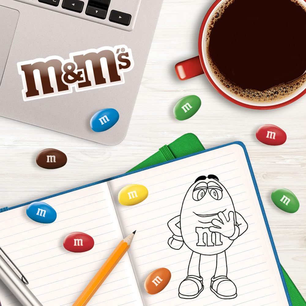 M&M'S Peanut Chocolate Candy - 5.3oz Bags (Pack of 12) | Bulk Chocolate Snacks for Parties, Halloween Treats & Office Snacks