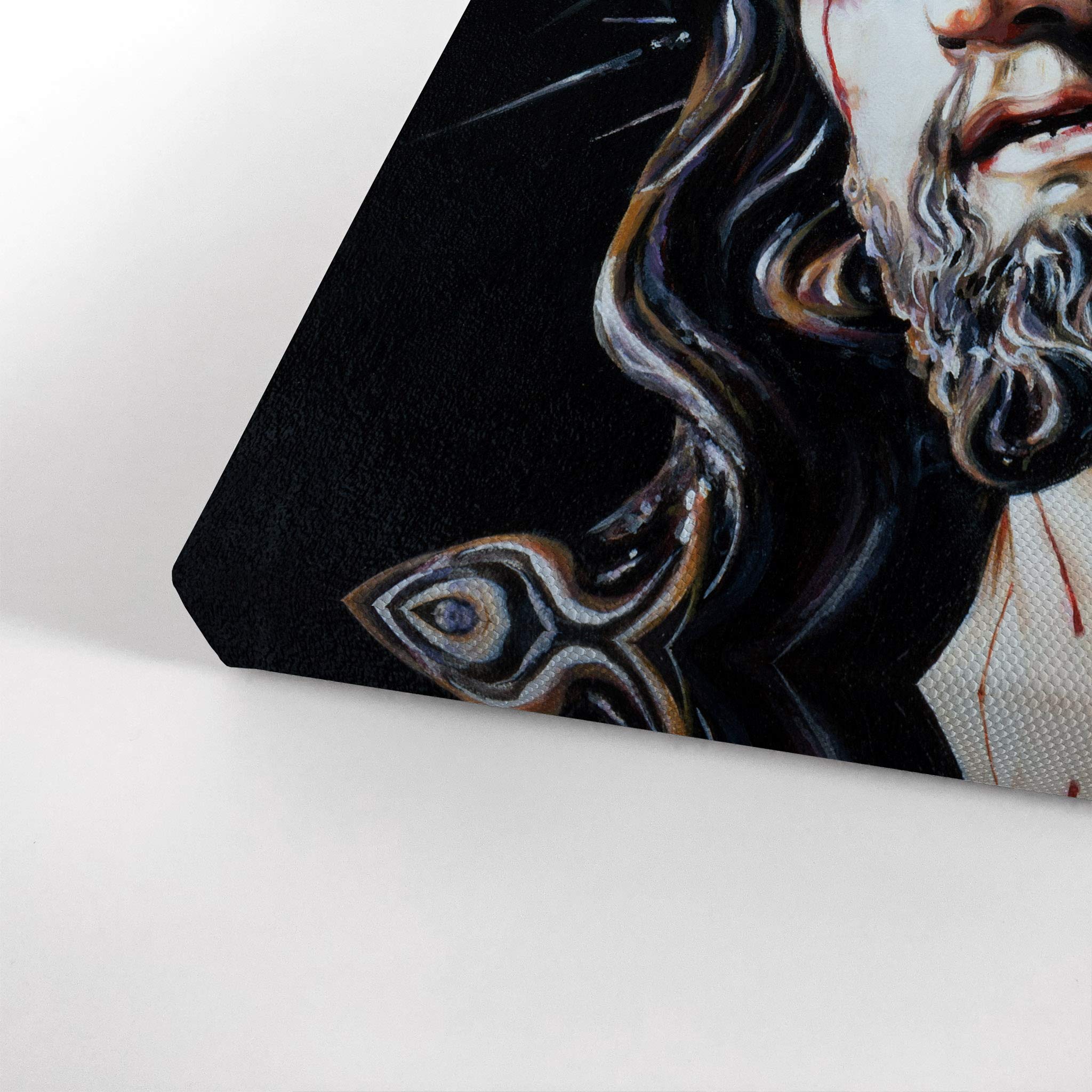 Jesus Christ in Crown of Thorns Canvas Wall Art - 36x24 Inch Religious Oil Painting Print for Christian Home Decor, Ready to Hang - Perfect for Living Room, Bedroom & Office - Inspirational Gift for Faithful